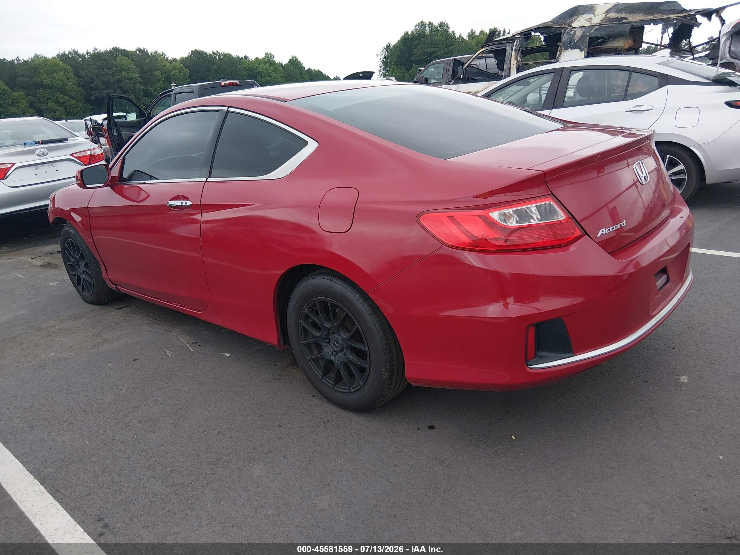 2013 Honda Accord Ex Red vin: 1HGCT1B76DA022106