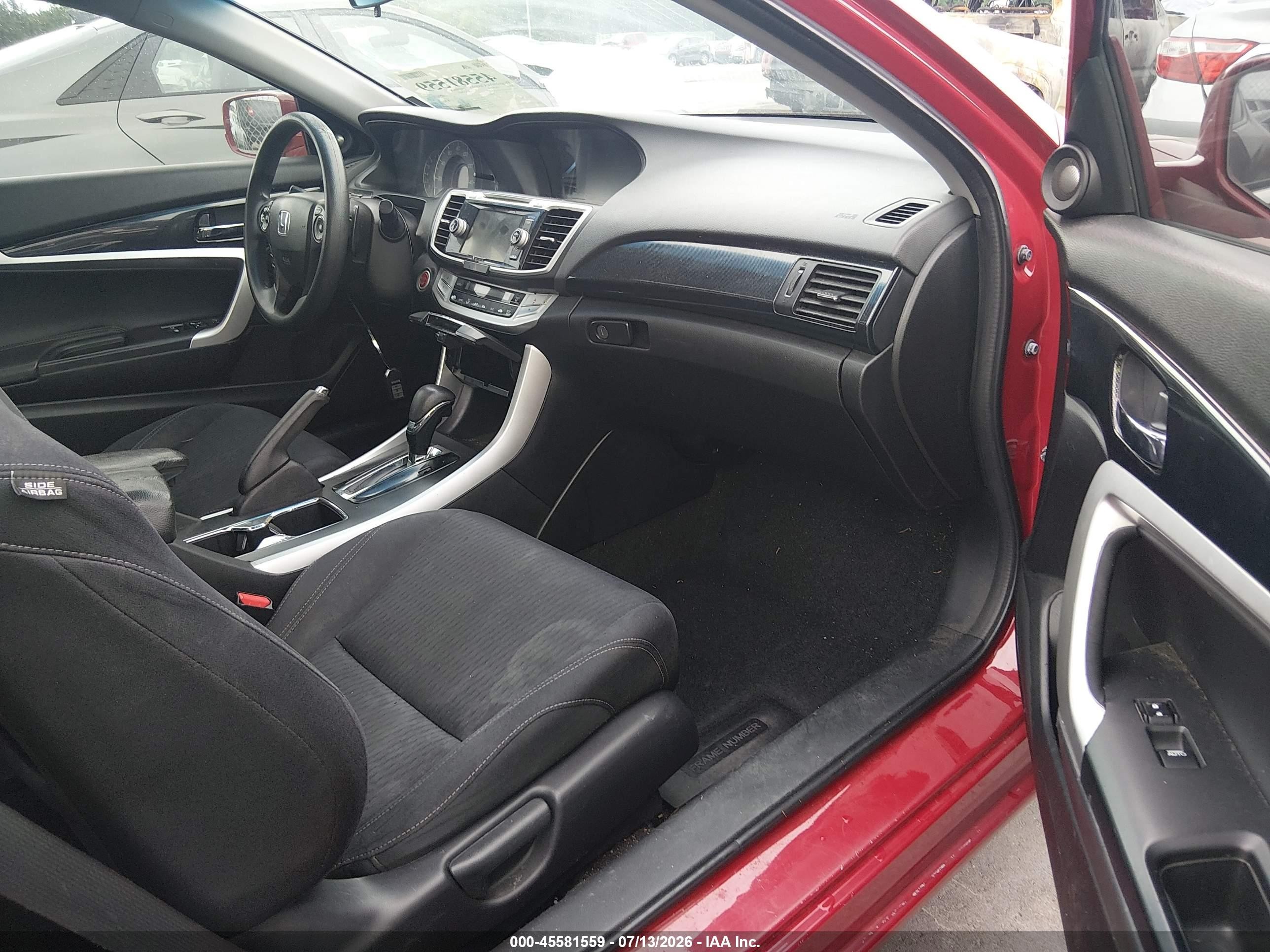 2013 Honda Accord Ex Red vin: 1HGCT1B76DA022106