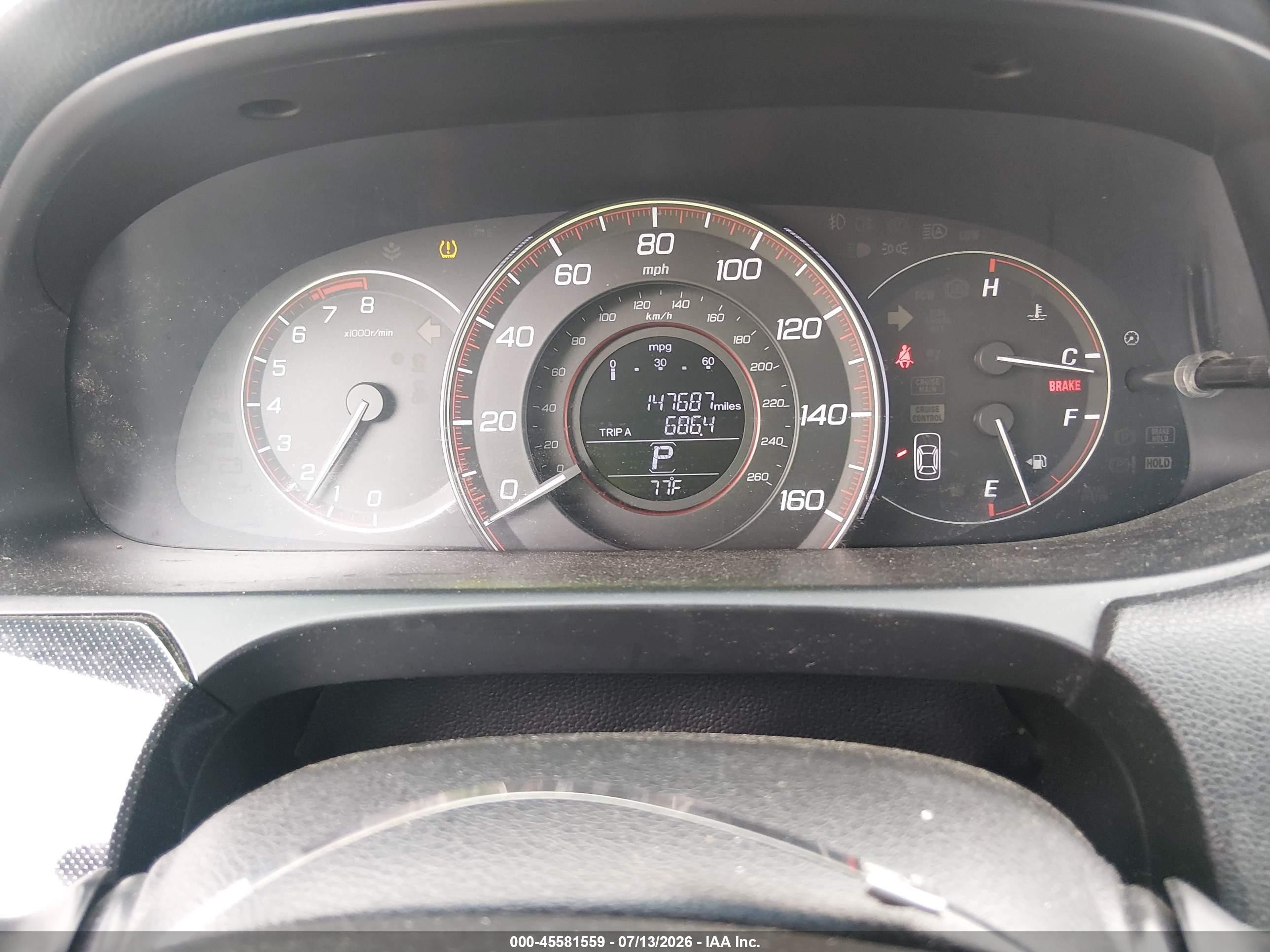 2013 Honda Accord Ex Red vin: 1HGCT1B76DA022106