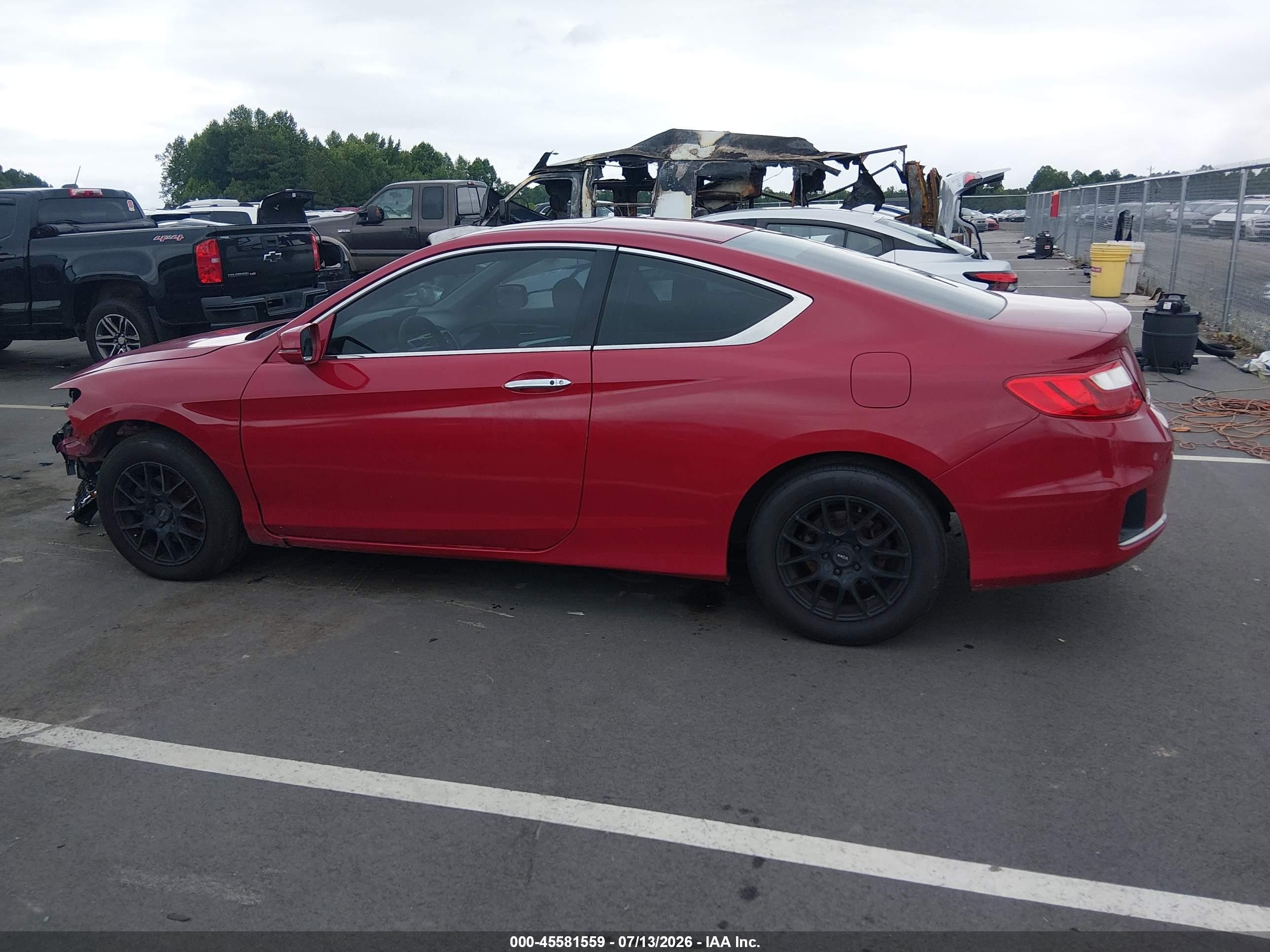 2013 Honda Accord Ex Red vin: 1HGCT1B76DA022106