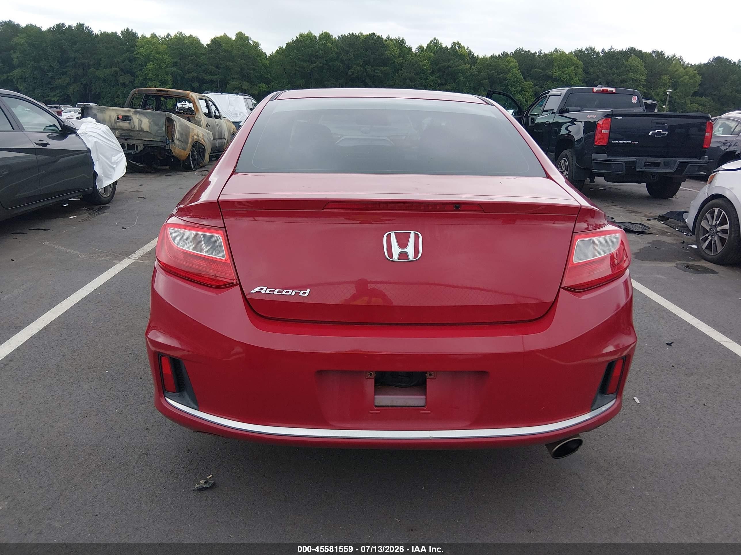 2013 Honda Accord Ex Red vin: 1HGCT1B76DA022106