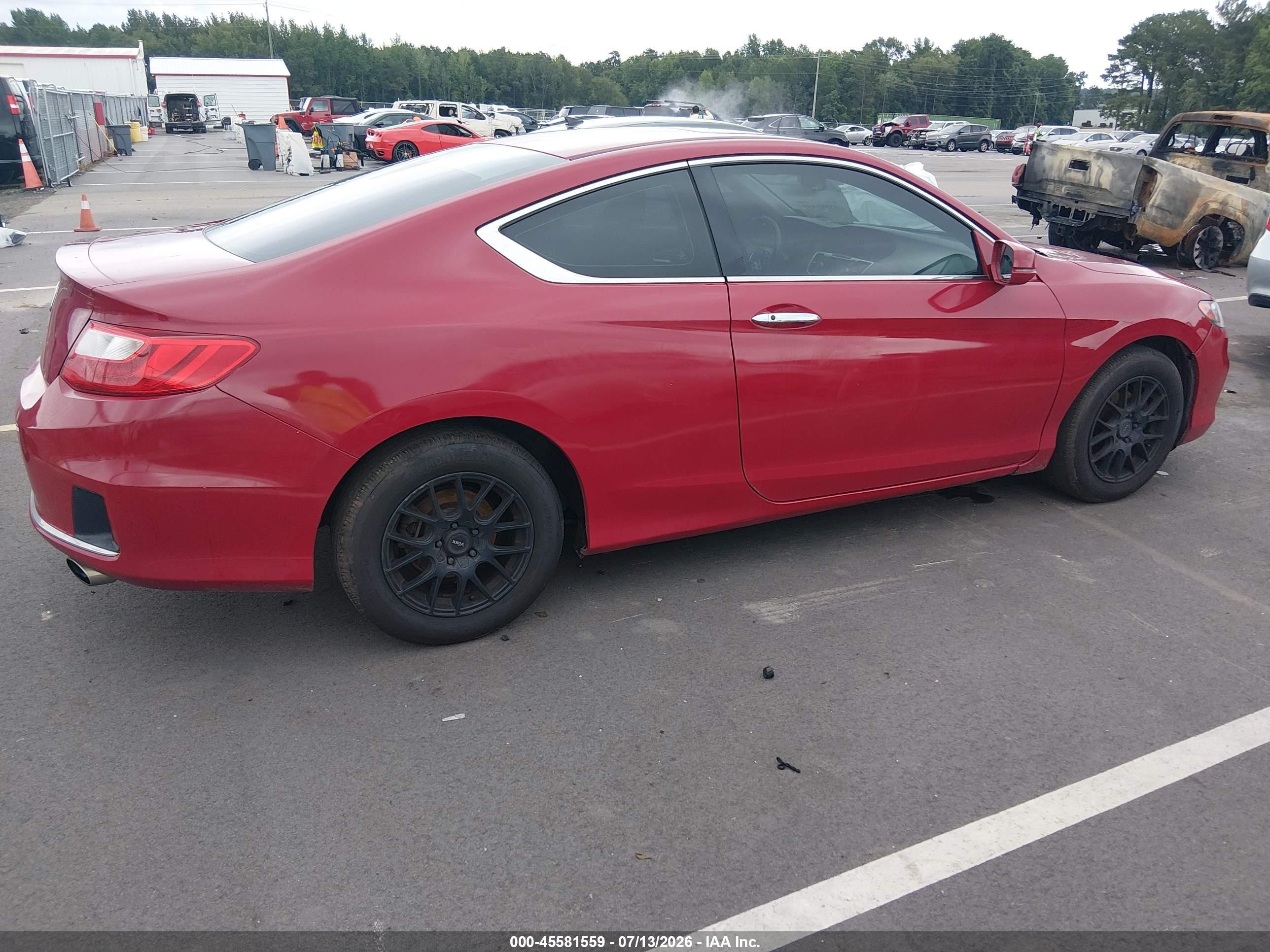 2013 Honda Accord Ex Red vin: 1HGCT1B76DA022106