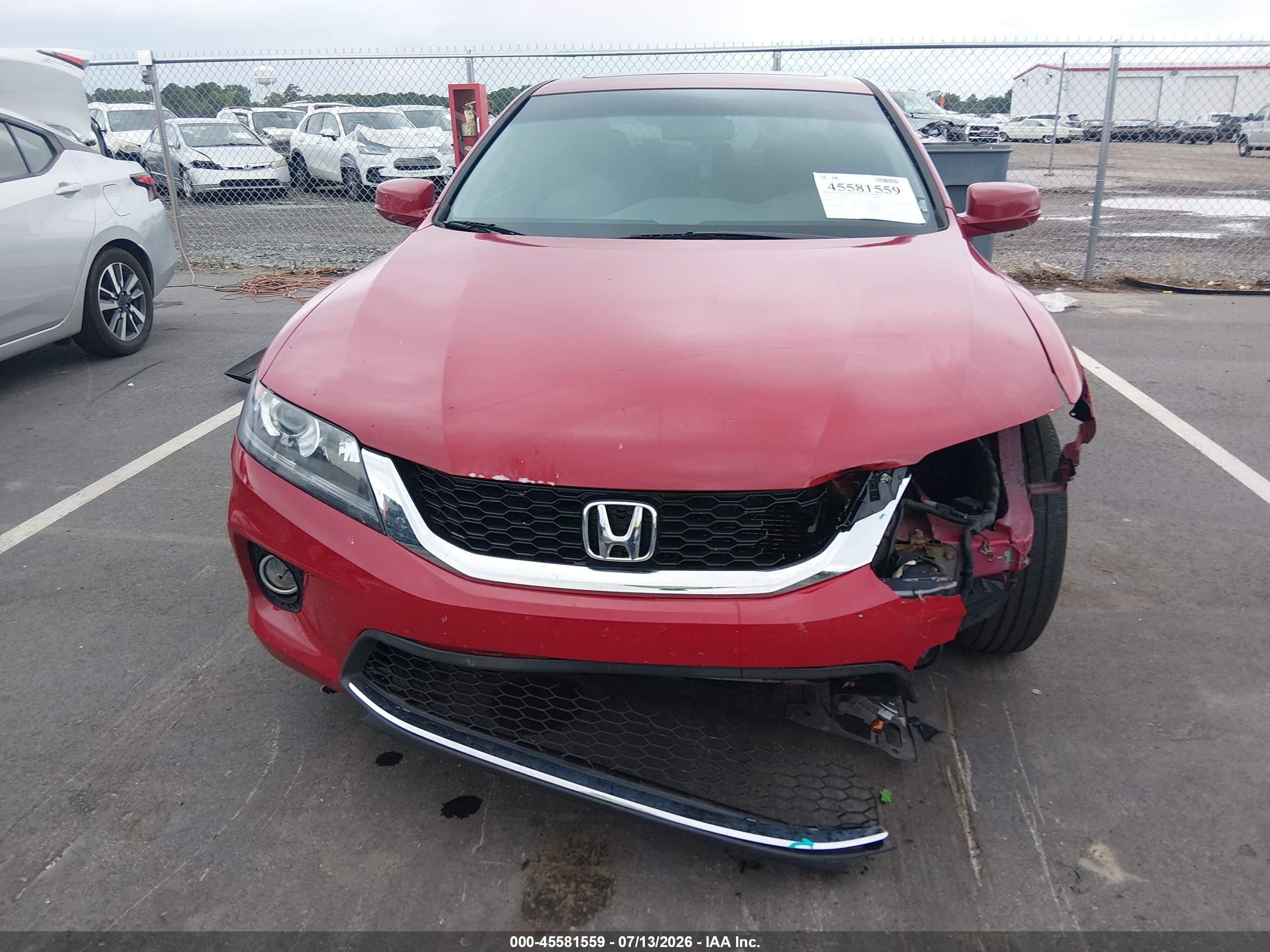 2013 Honda Accord Ex Red vin: 1HGCT1B76DA022106