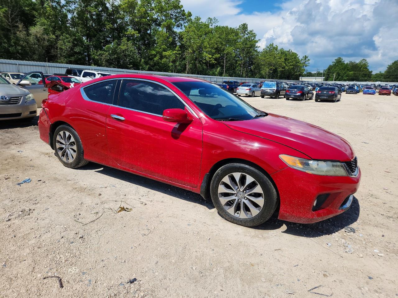 2013 Honda Accord Ex Red vin: 1HGCT1B76DA023109