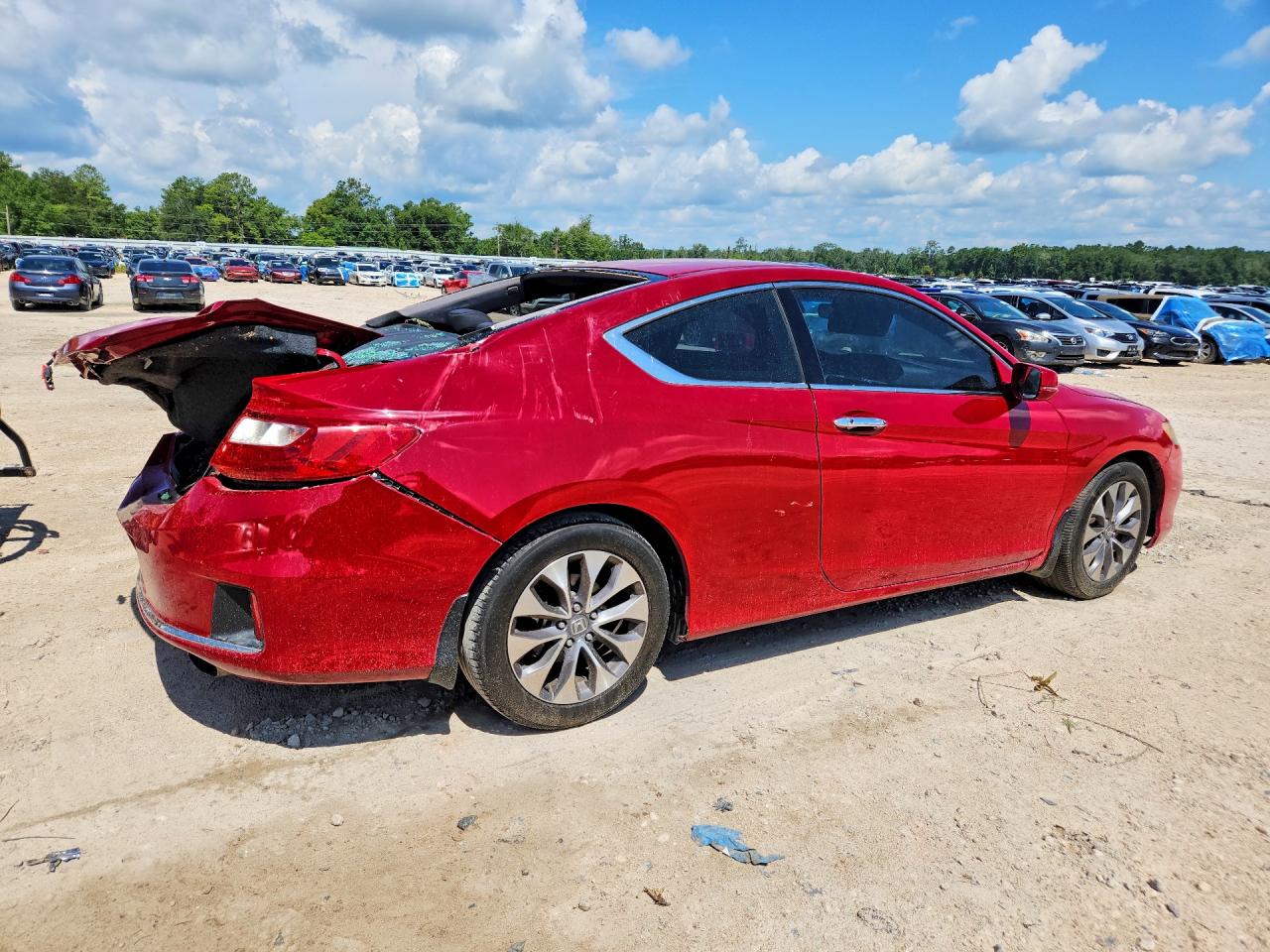 2013 Honda Accord Ex Red vin: 1HGCT1B76DA023109