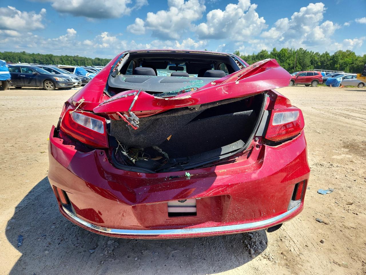 2013 Honda Accord Ex Red vin: 1HGCT1B76DA023109