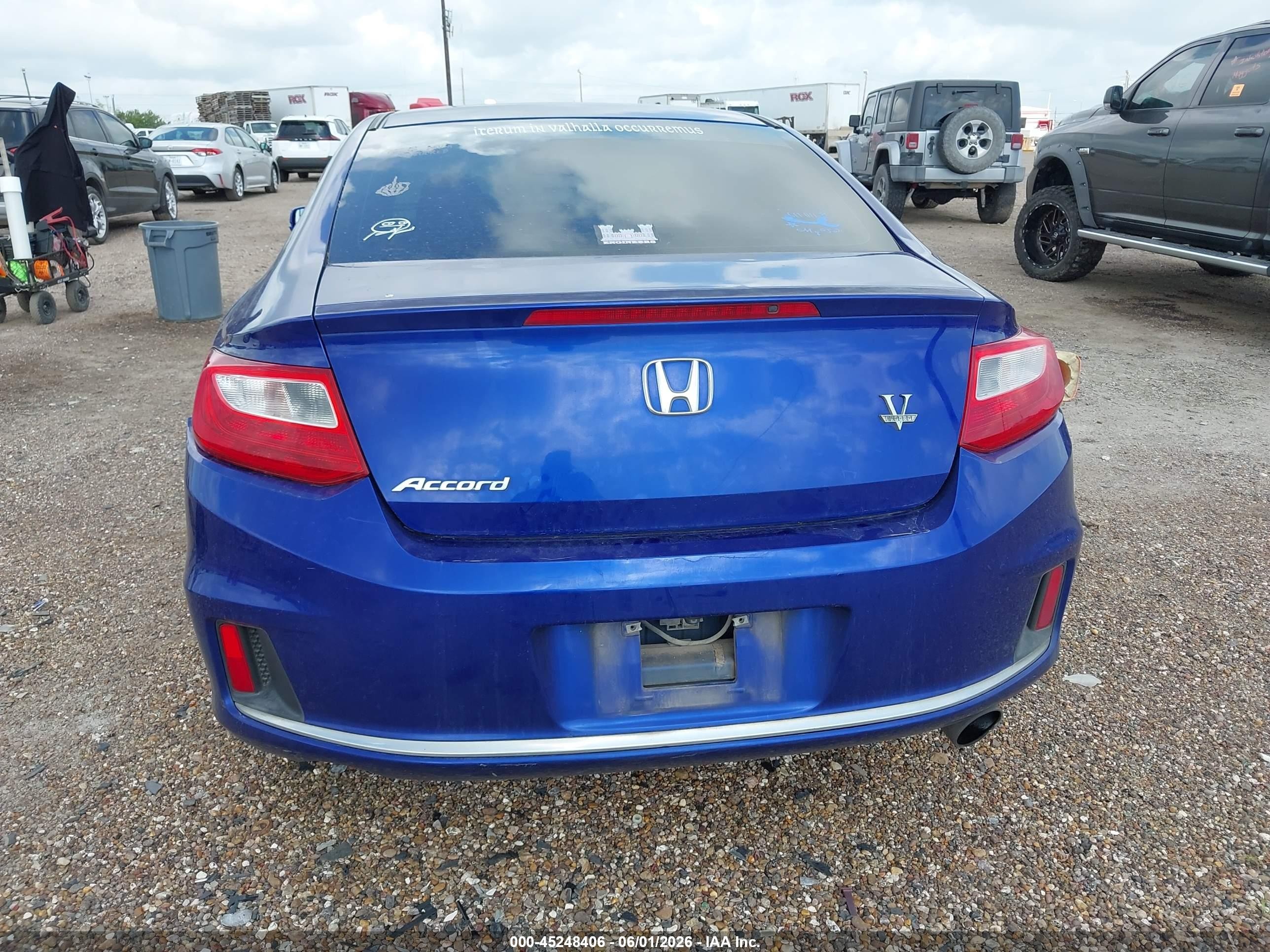 2014 Honda Accord Ex Blue vin: 1HGCT1B76EA011690