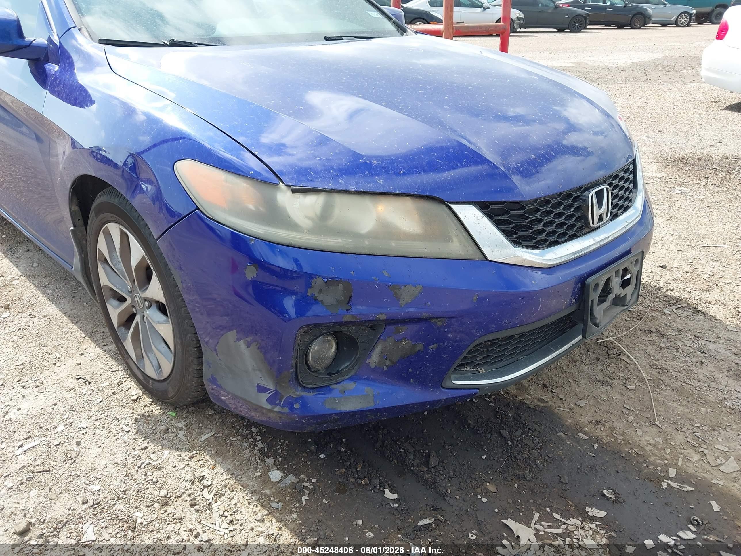 2014 Honda Accord Ex Blue vin: 1HGCT1B76EA011690