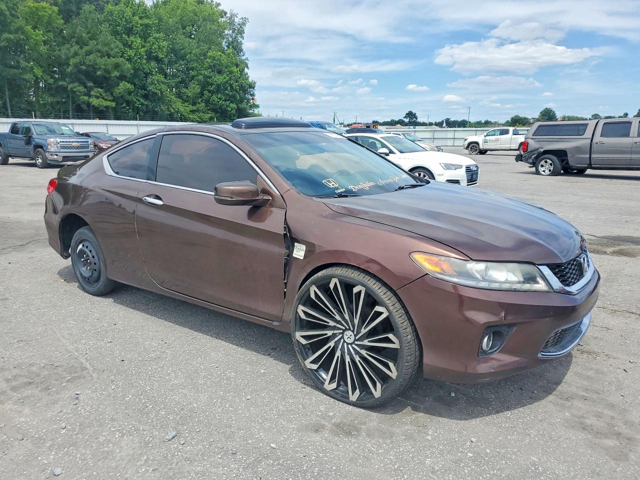 2013 Honda Accord Ex Brown vin: 1HGCT1B77DA000793