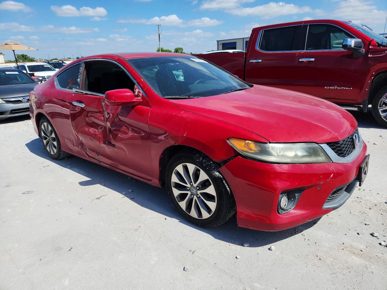 2014 Honda Accord Ex Red vin: 1HGCT1B77EA005560