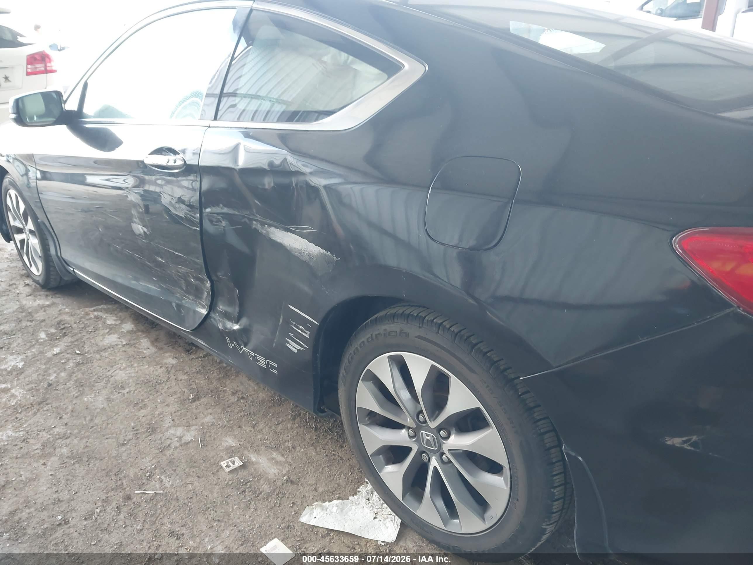 2015 Honda Accord Ex Черный vin: 1HGCT1B78FA008372