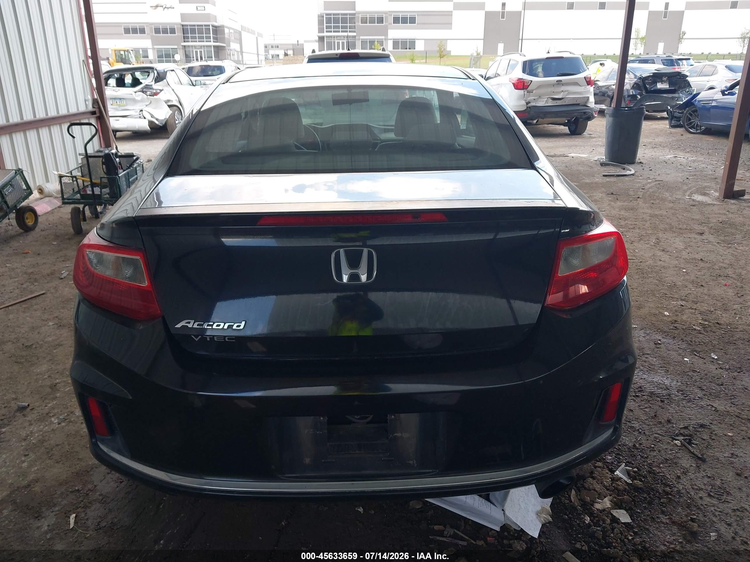 2015 Honda Accord Ex Черный vin: 1HGCT1B78FA008372