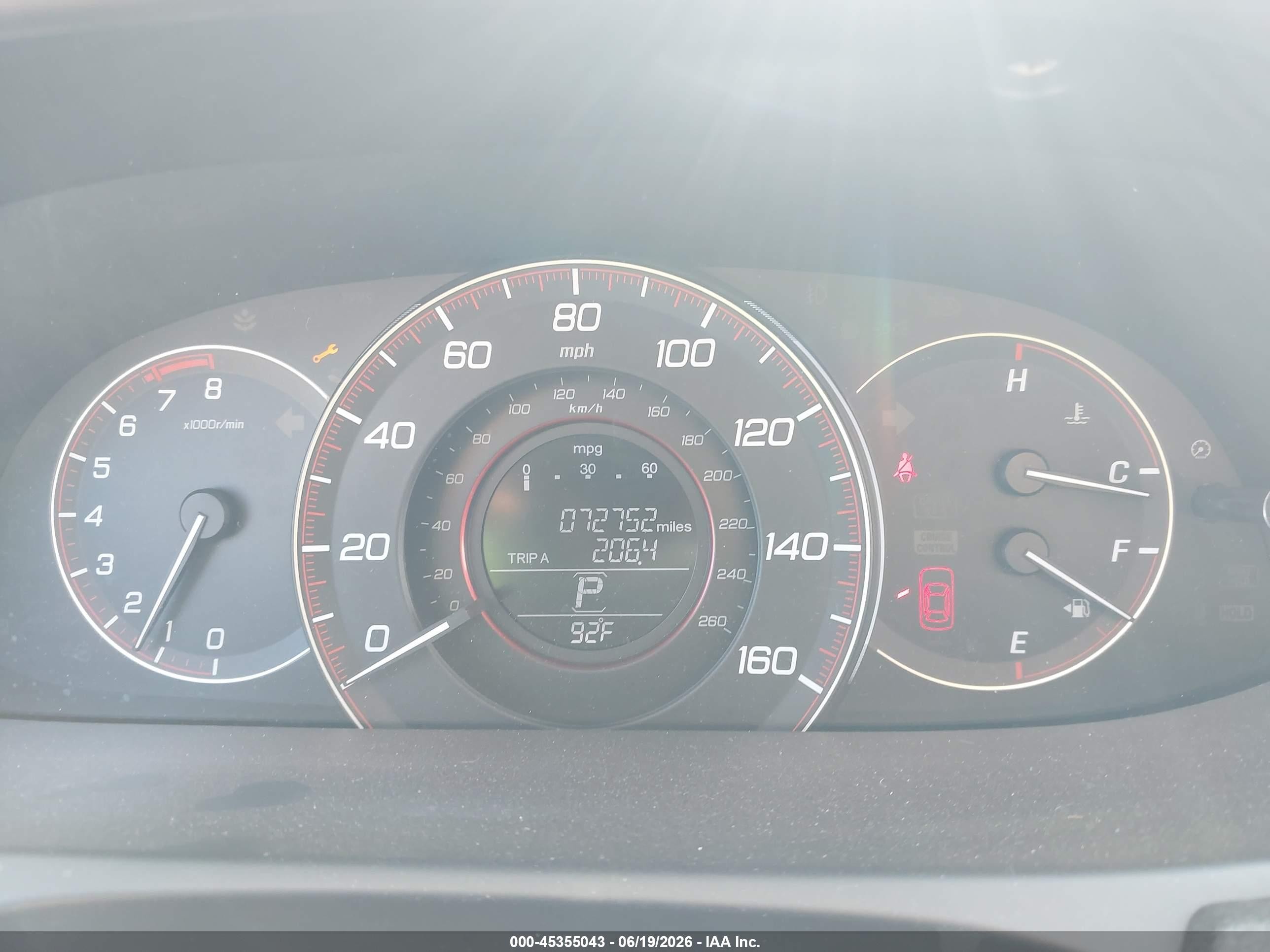 2014 Honda Accord Ex Серебряный vin: 1HGCT1B79EA016771