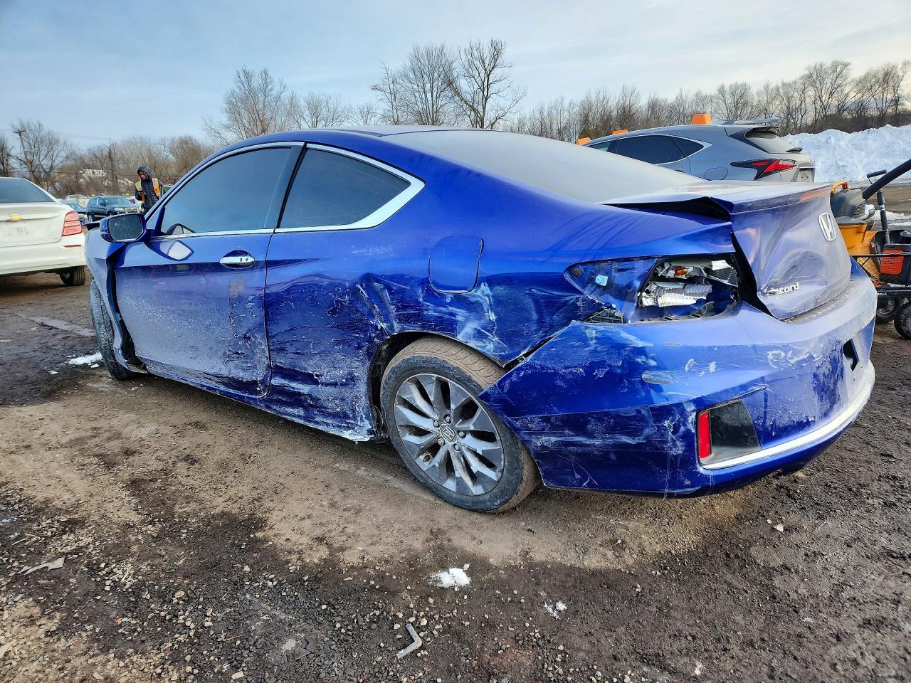 2013 Honda Accord Ex Синий vin: 1HGCT1B7XDA018267