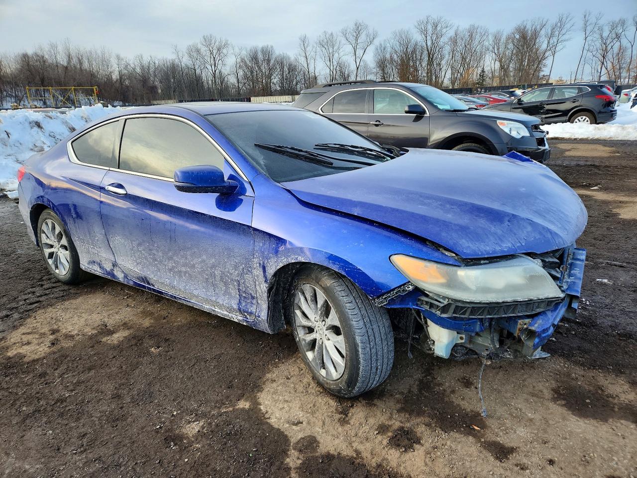 2013 Honda Accord Ex Синий vin: 1HGCT1B7XDA018267