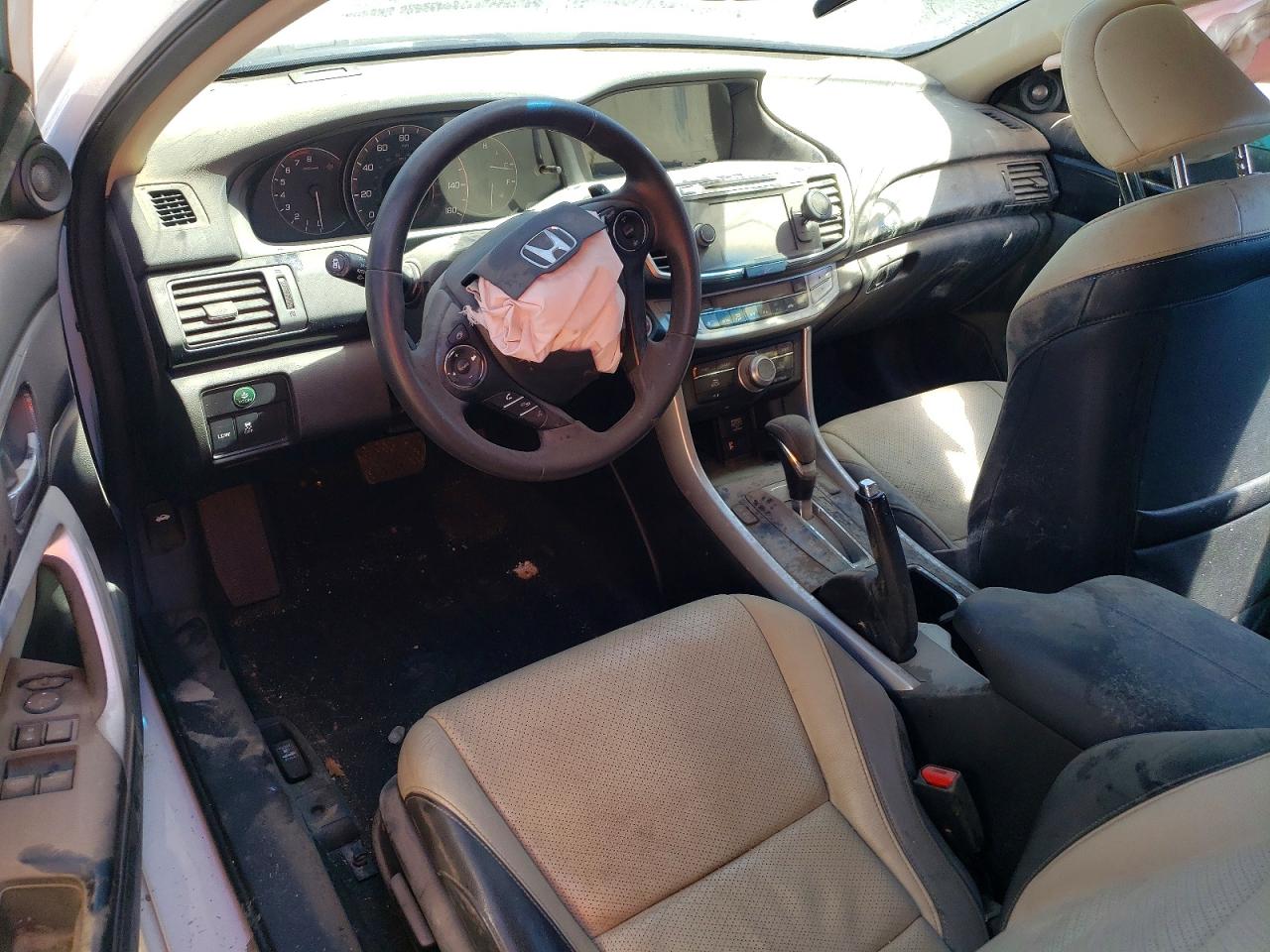 2013 Honda Accord Exl White vin: 1HGCT1B80DA004466