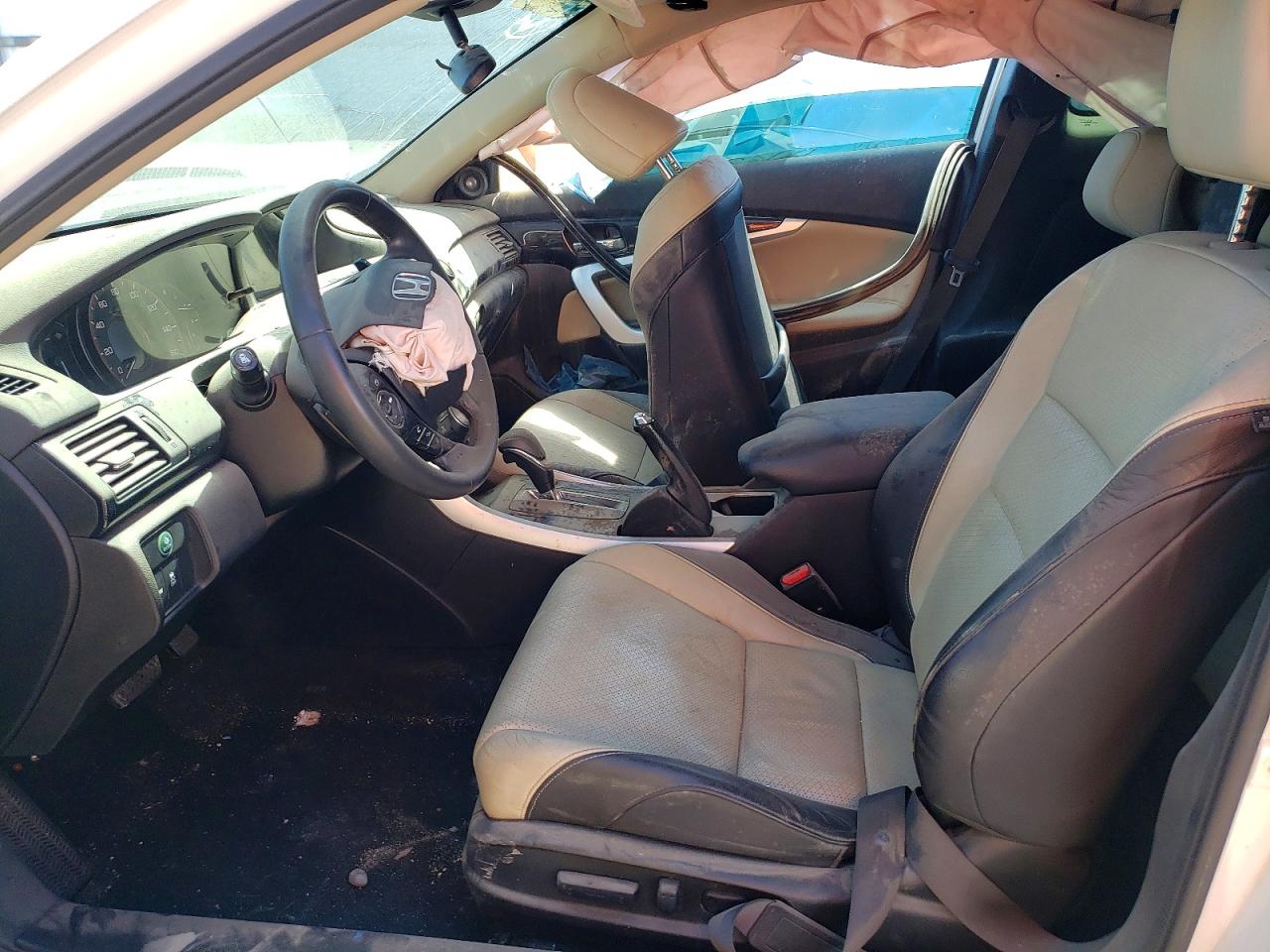 2013 Honda Accord Exl White vin: 1HGCT1B80DA004466
