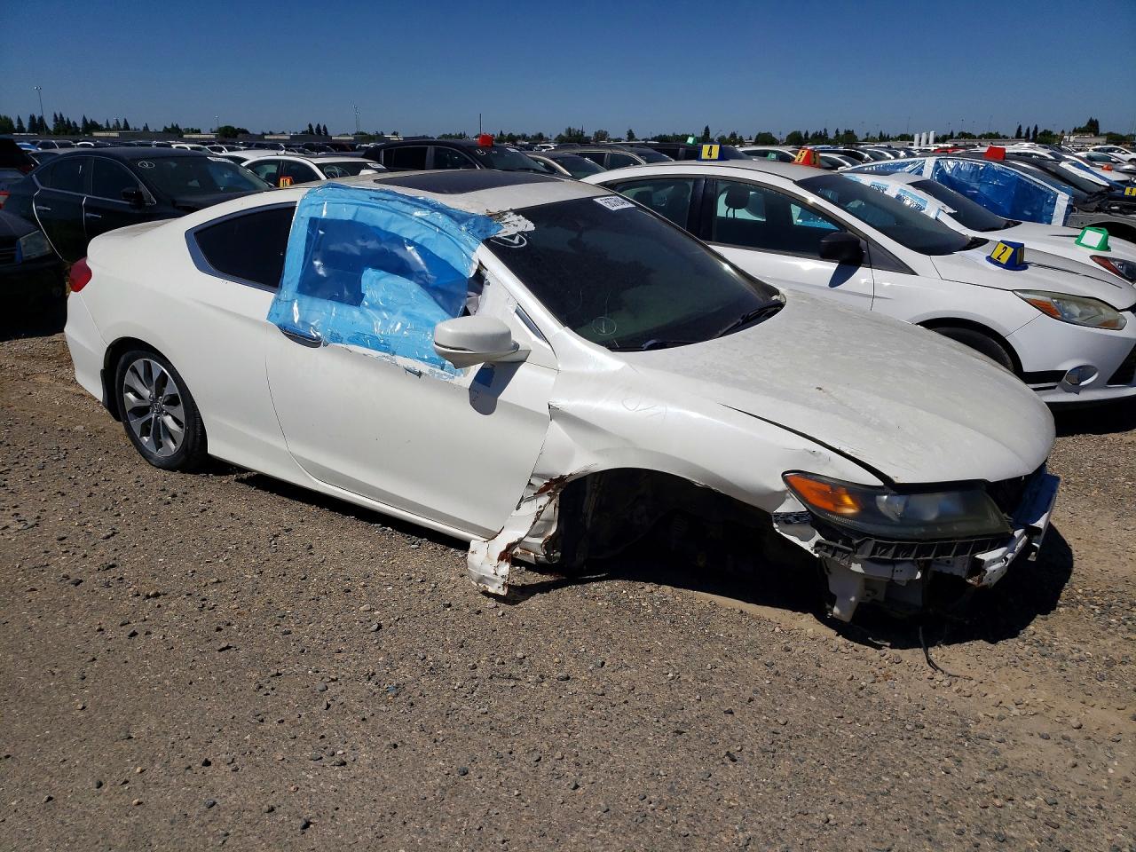 2013 Honda Accord Exl White vin: 1HGCT1B80DA004466