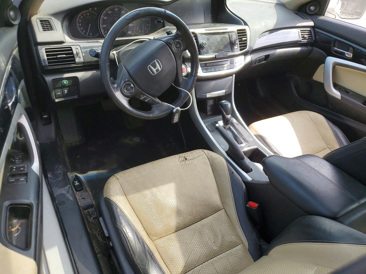 2013 Honda Accord Exl White vin: 1HGCT1B80DA014303