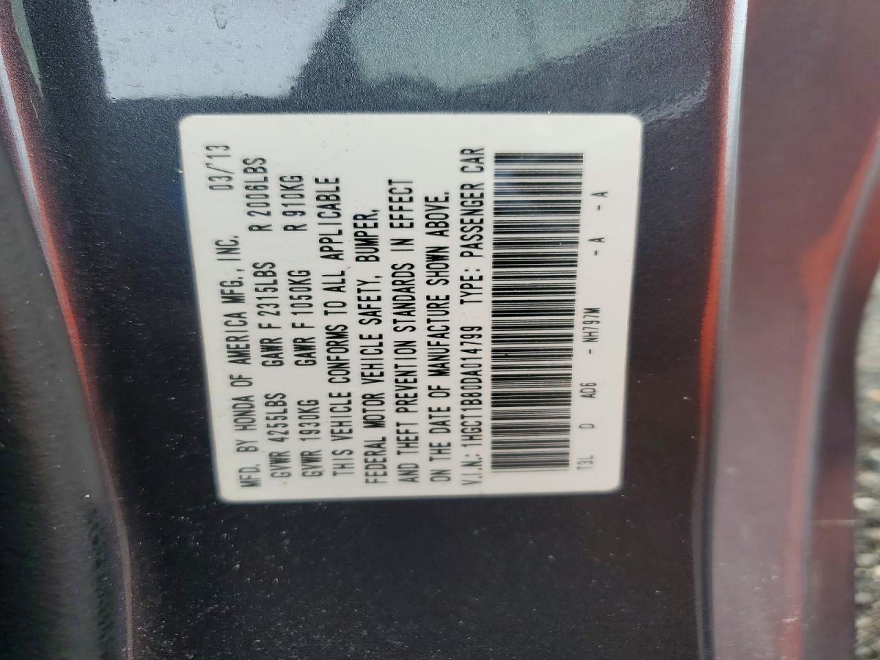 2013 Honda Accord Exl Gray vin: 1HGCT1B80DA014799
