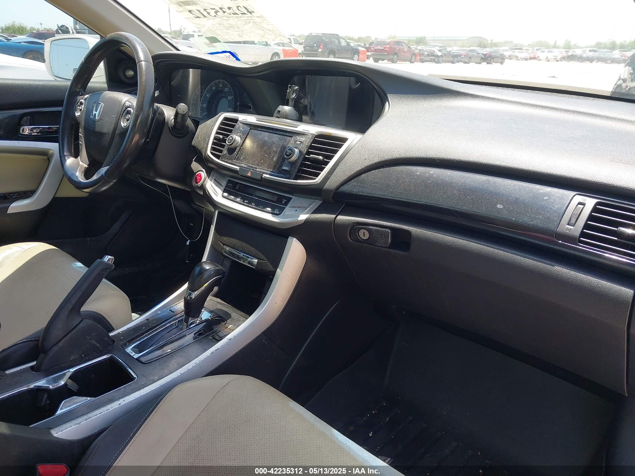 2013 Honda Accord Ex-l White vin: 1HGCT1B80DA016116