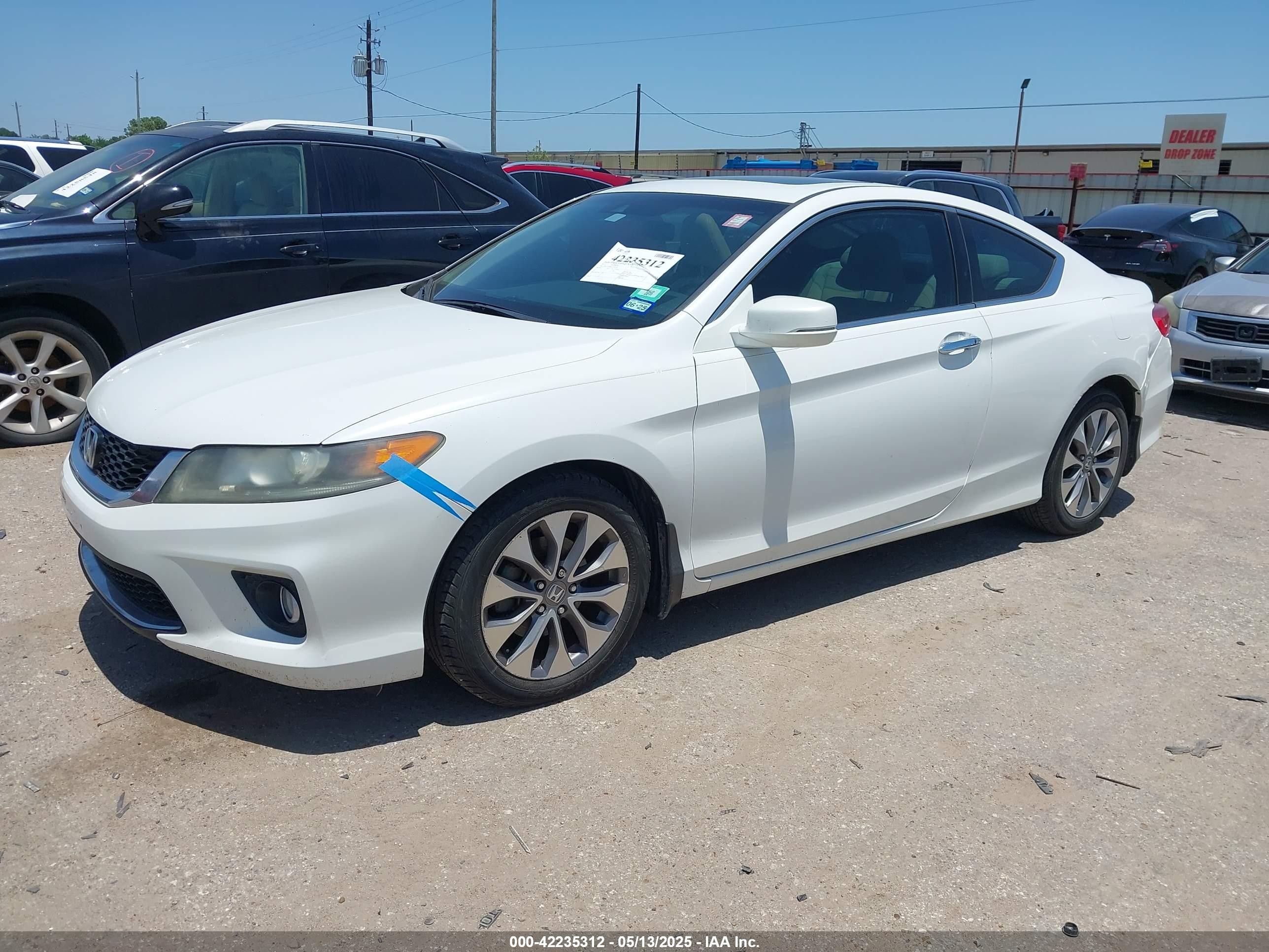 2013 Honda Accord Ex-l White vin: 1HGCT1B80DA016116