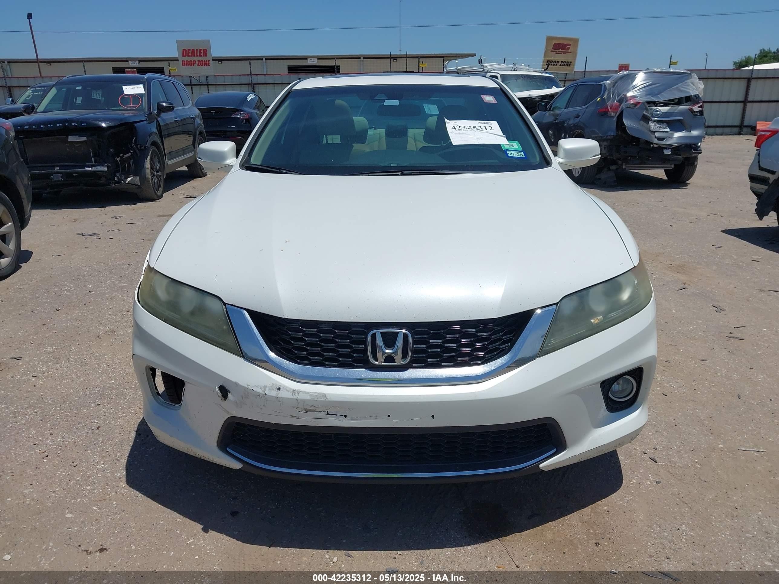 2013 Honda Accord Ex-l White vin: 1HGCT1B80DA016116