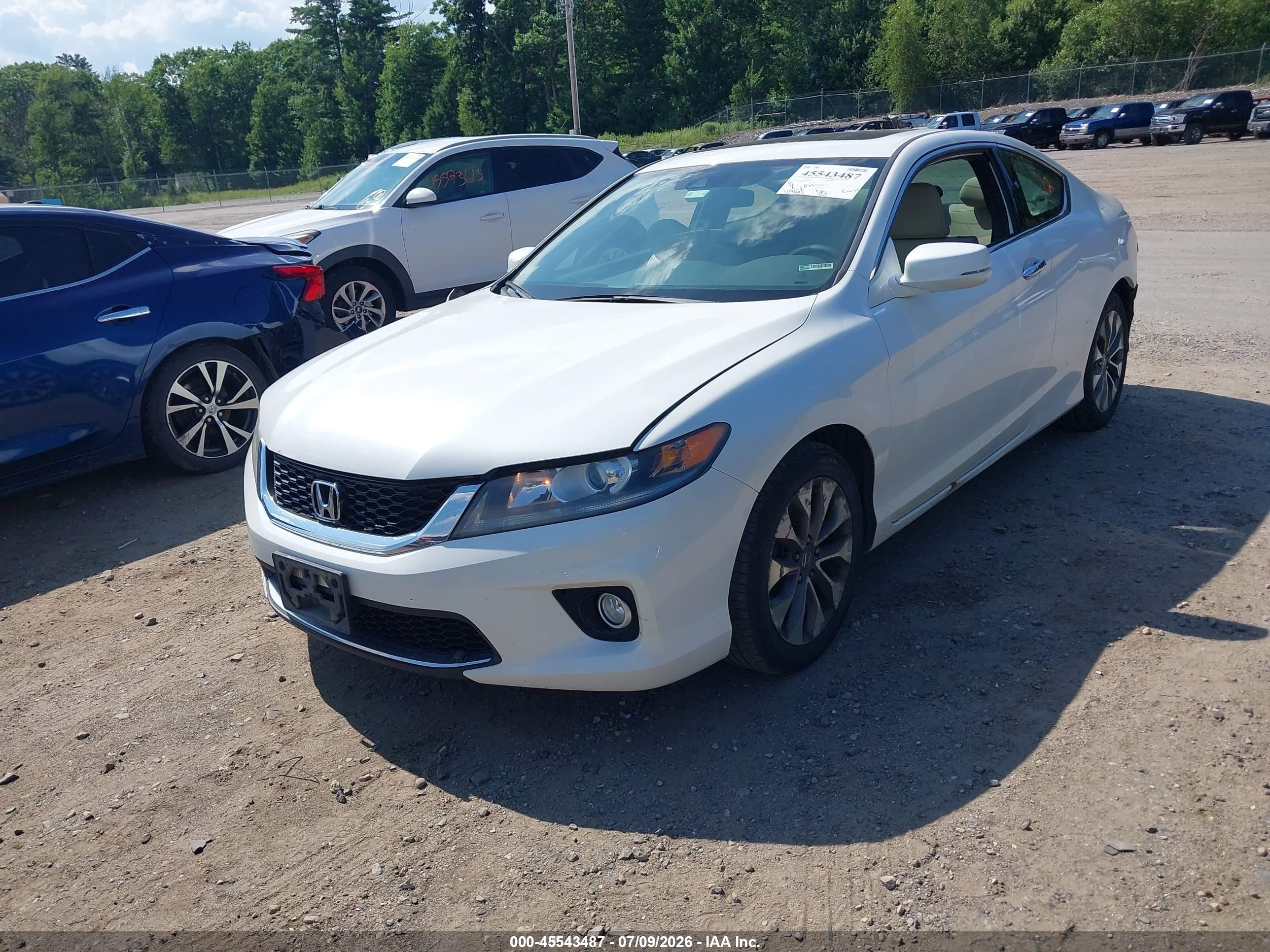 2014 Honda Accord Ex-l White vin: 1HGCT1B80EA004937