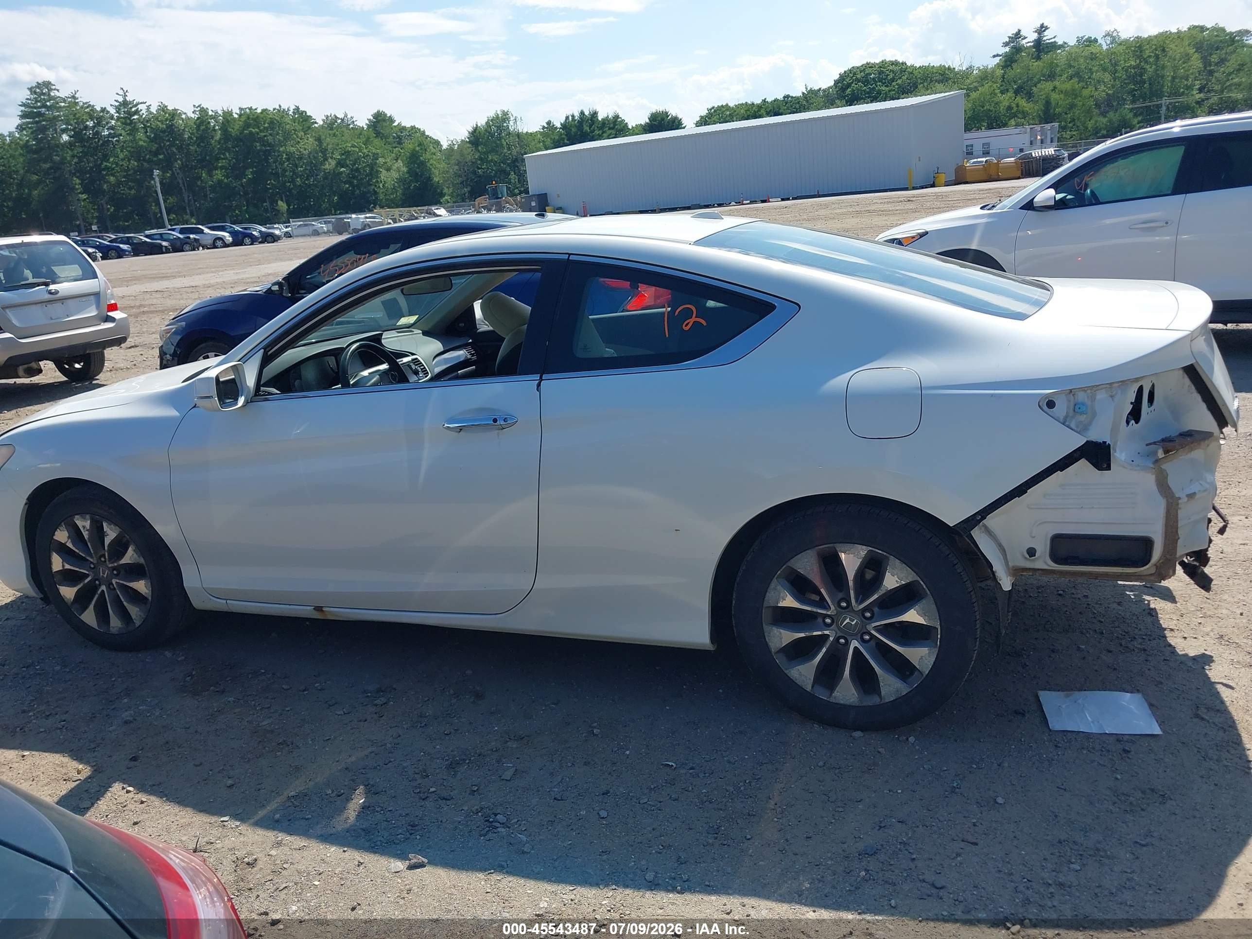 2014 Honda Accord Ex-l White vin: 1HGCT1B80EA004937