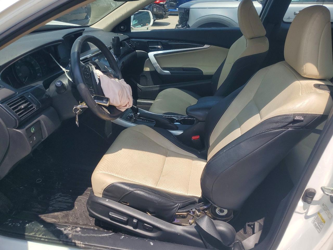 2014 Honda Accord Exl White vin: 1HGCT1B80EA009846