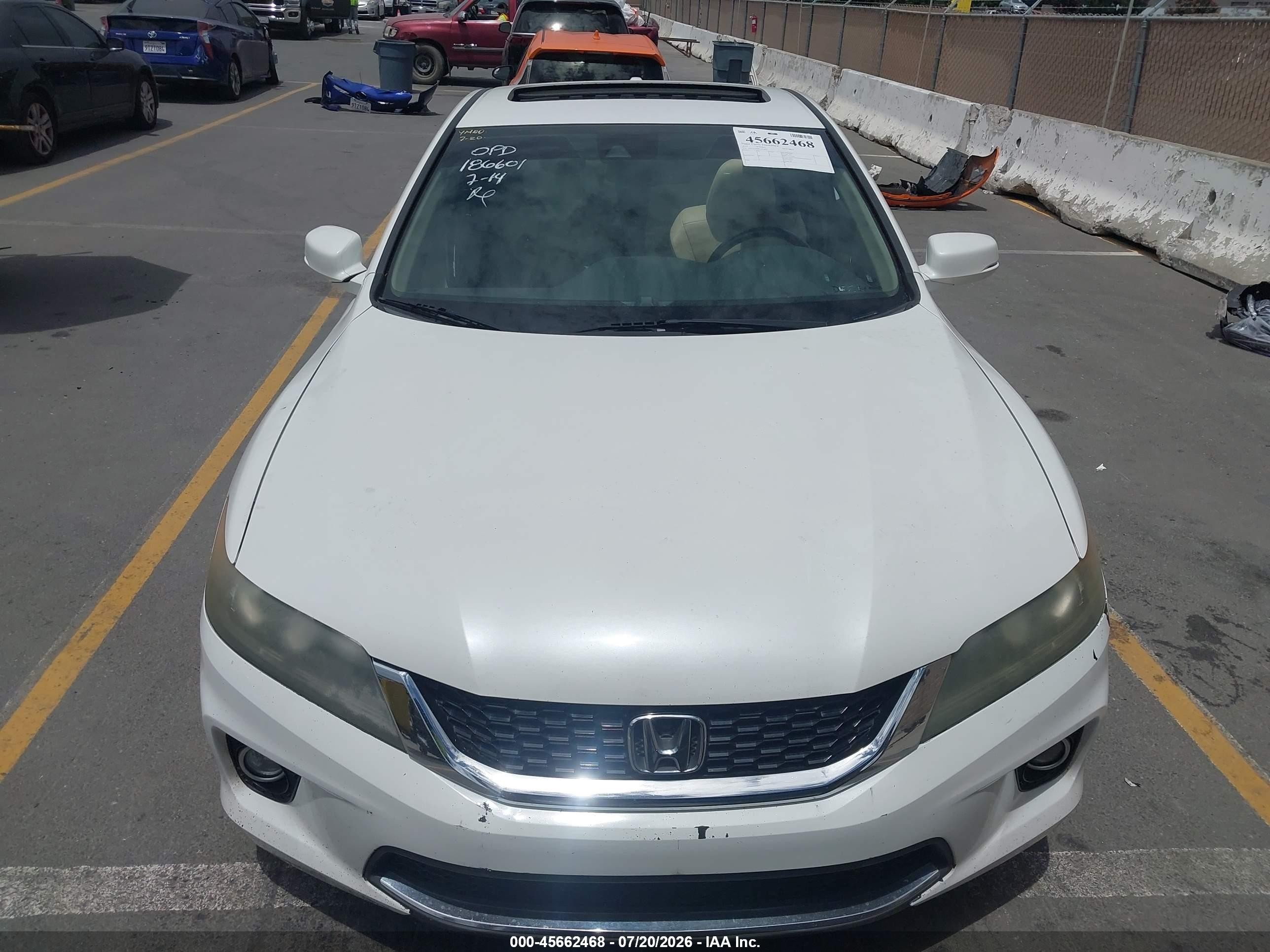 2015 Honda Accord Ex-l White vin: 1HGCT1B80FA012070