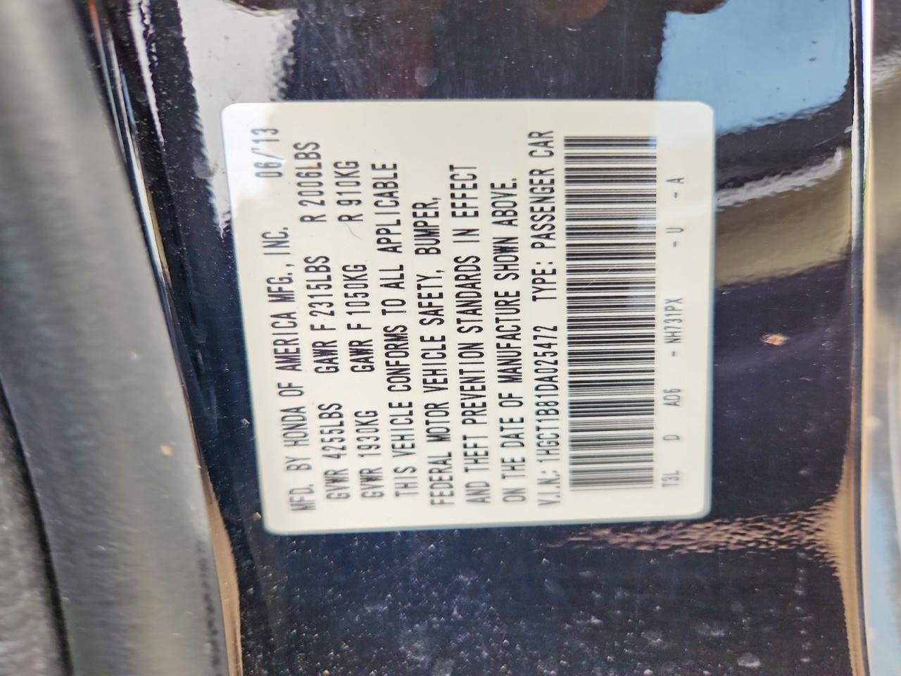 2013 Honda Accord Exl Black vin: 1HGCT1B81DA025472