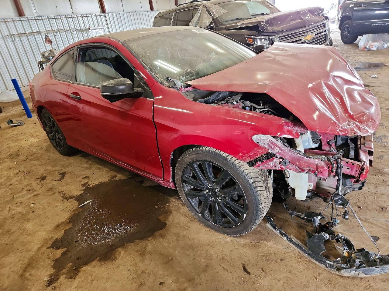 2015 Honda Accord Exl Red vin: 1HGCT1B81FA002311