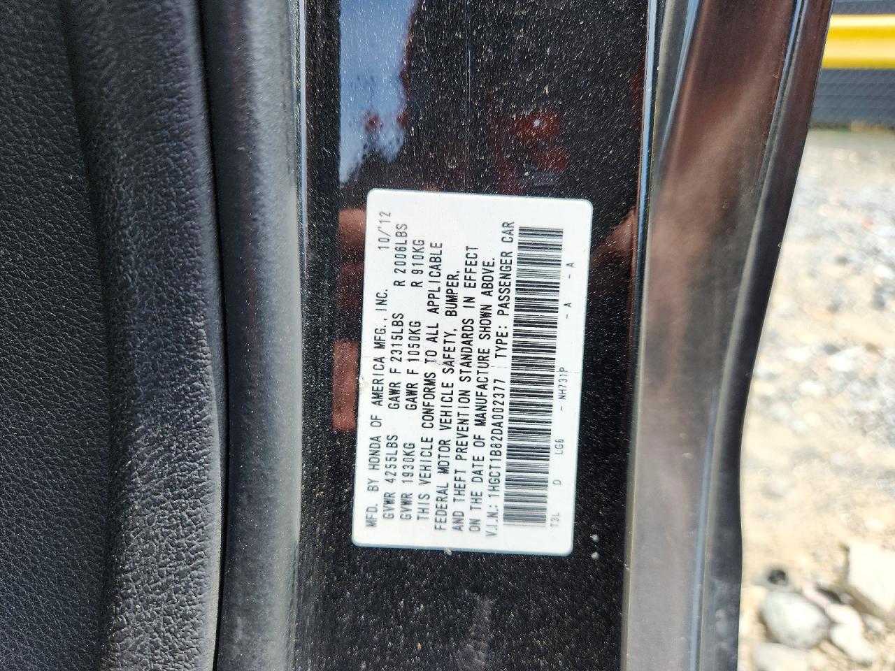 2013 Honda Accord Exl Black vin: 1HGCT1B82DA002377