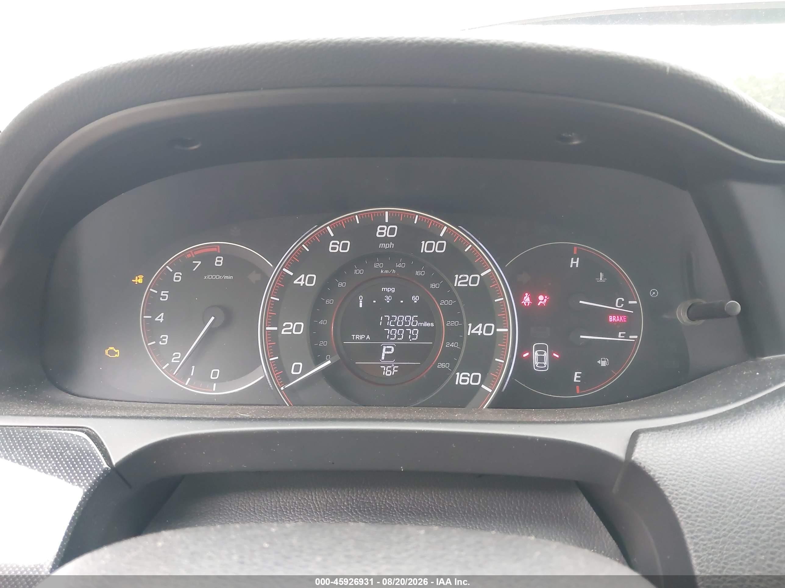 2013 Honda Accord Ex-l Коричневый vin: 1HGCT1B82DA007417