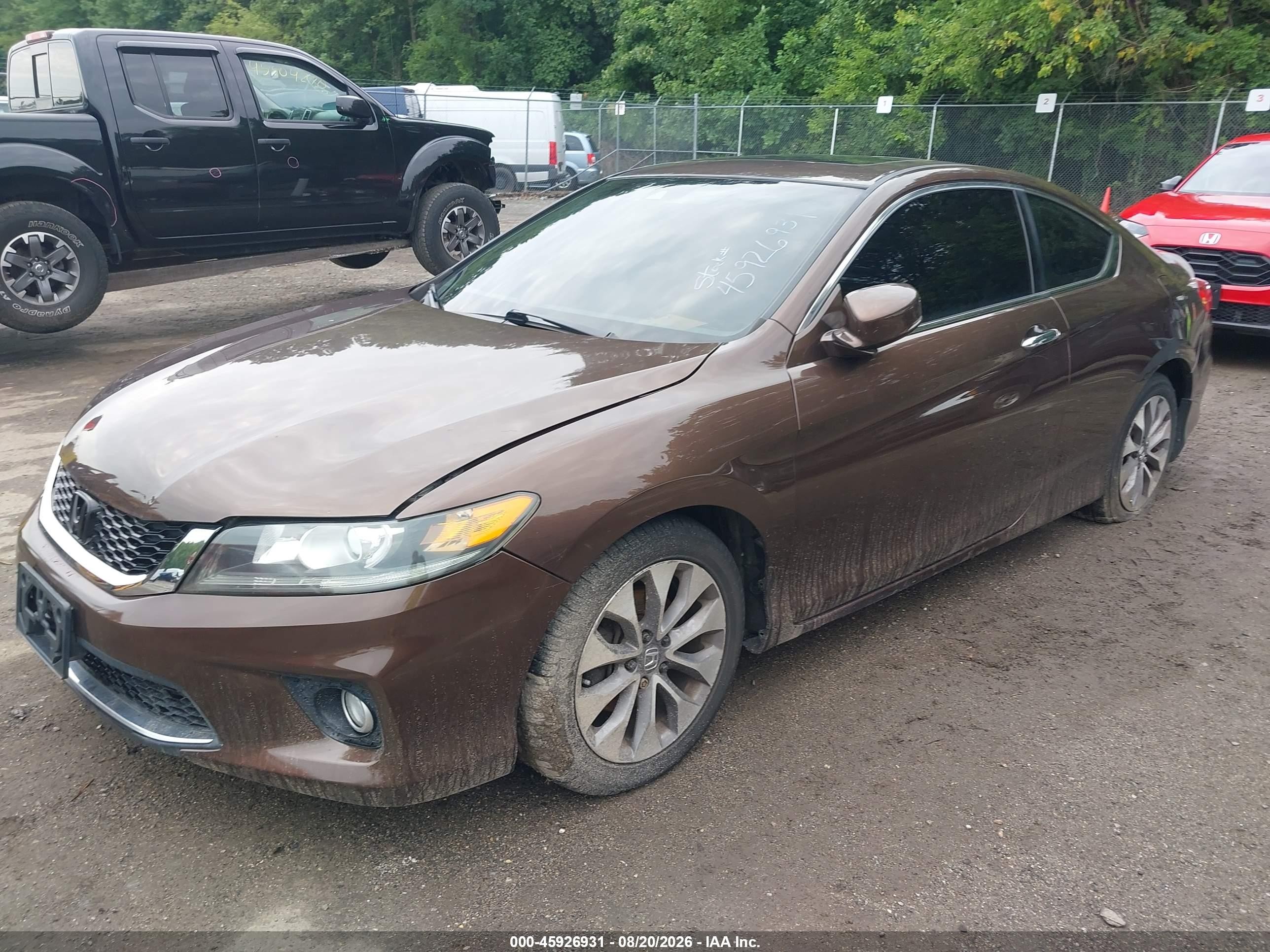 2013 Honda Accord Ex-l Коричневый vin: 1HGCT1B82DA007417