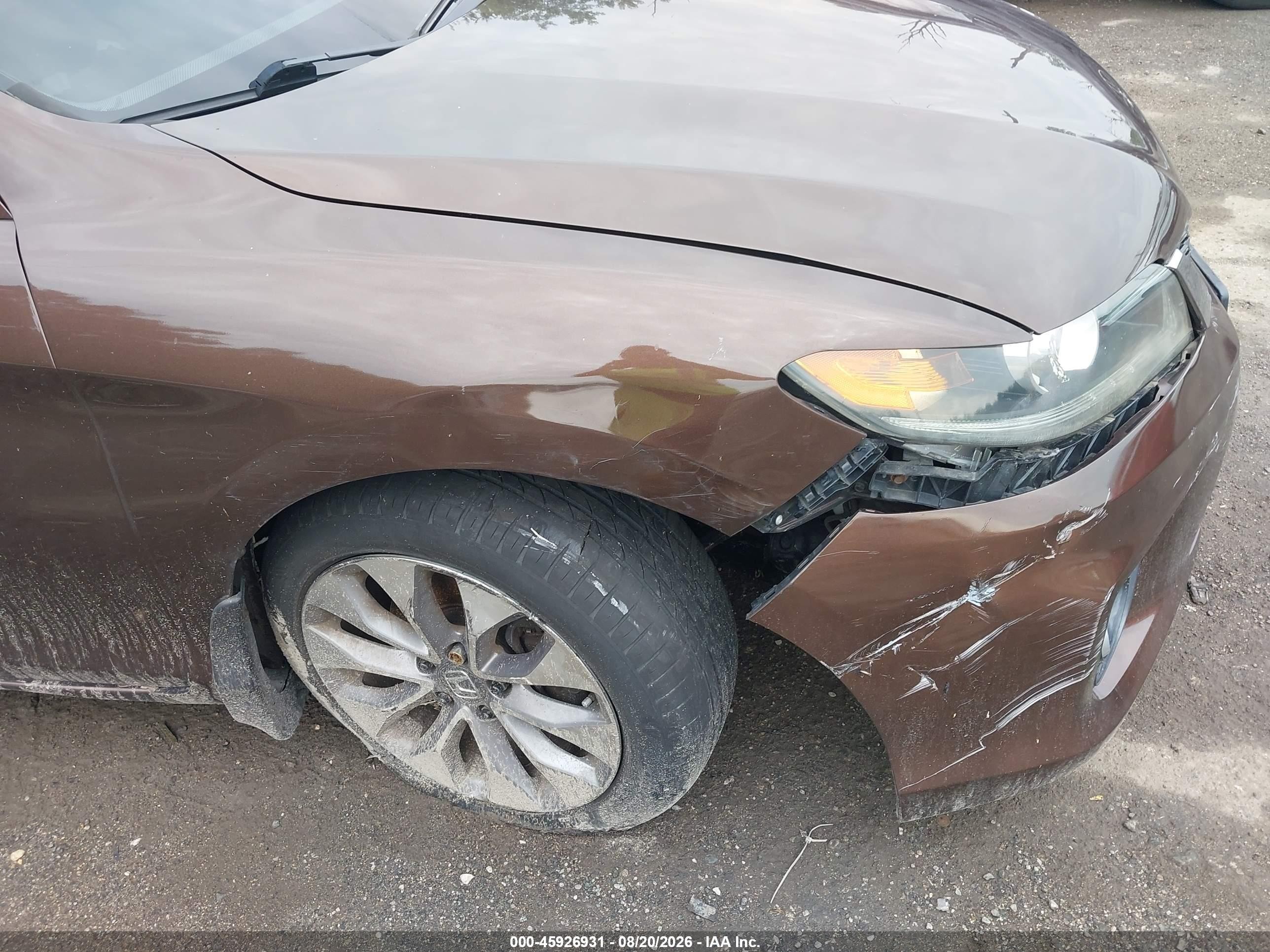 2013 Honda Accord Ex-l Коричневый vin: 1HGCT1B82DA007417