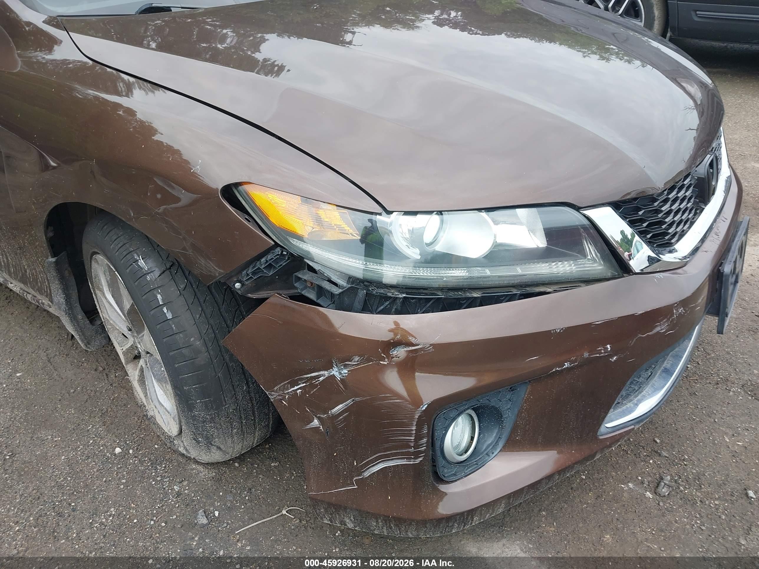 2013 Honda Accord Ex-l Коричневый vin: 1HGCT1B82DA007417