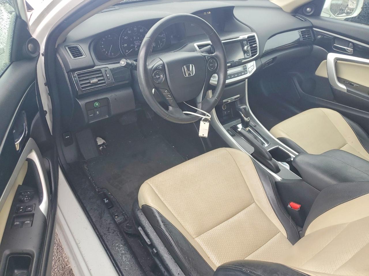 2013 Honda Accord Exl White vin: 1HGCT1B83DA001335