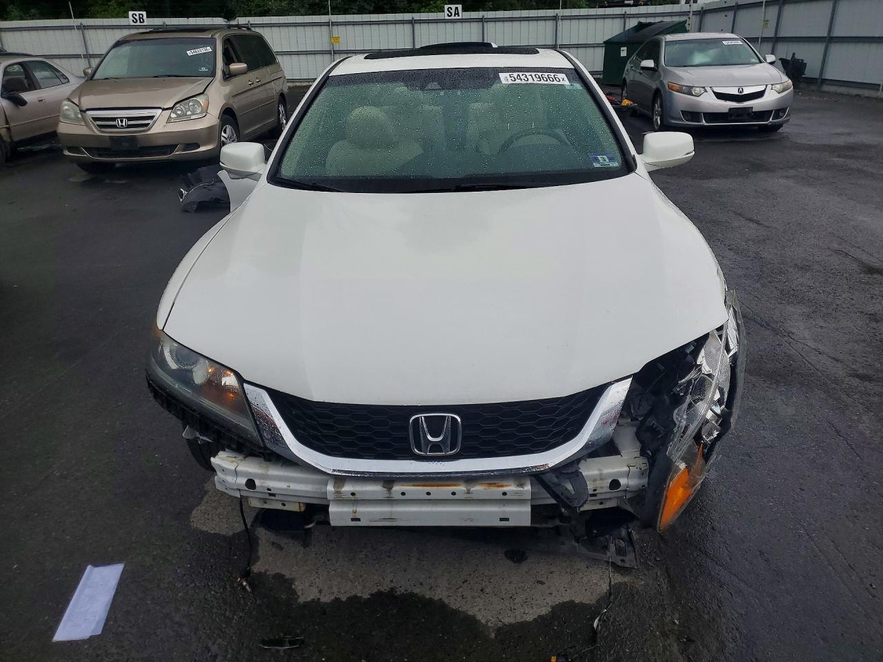 2013 Honda Accord Exl White vin: 1HGCT1B83DA001335