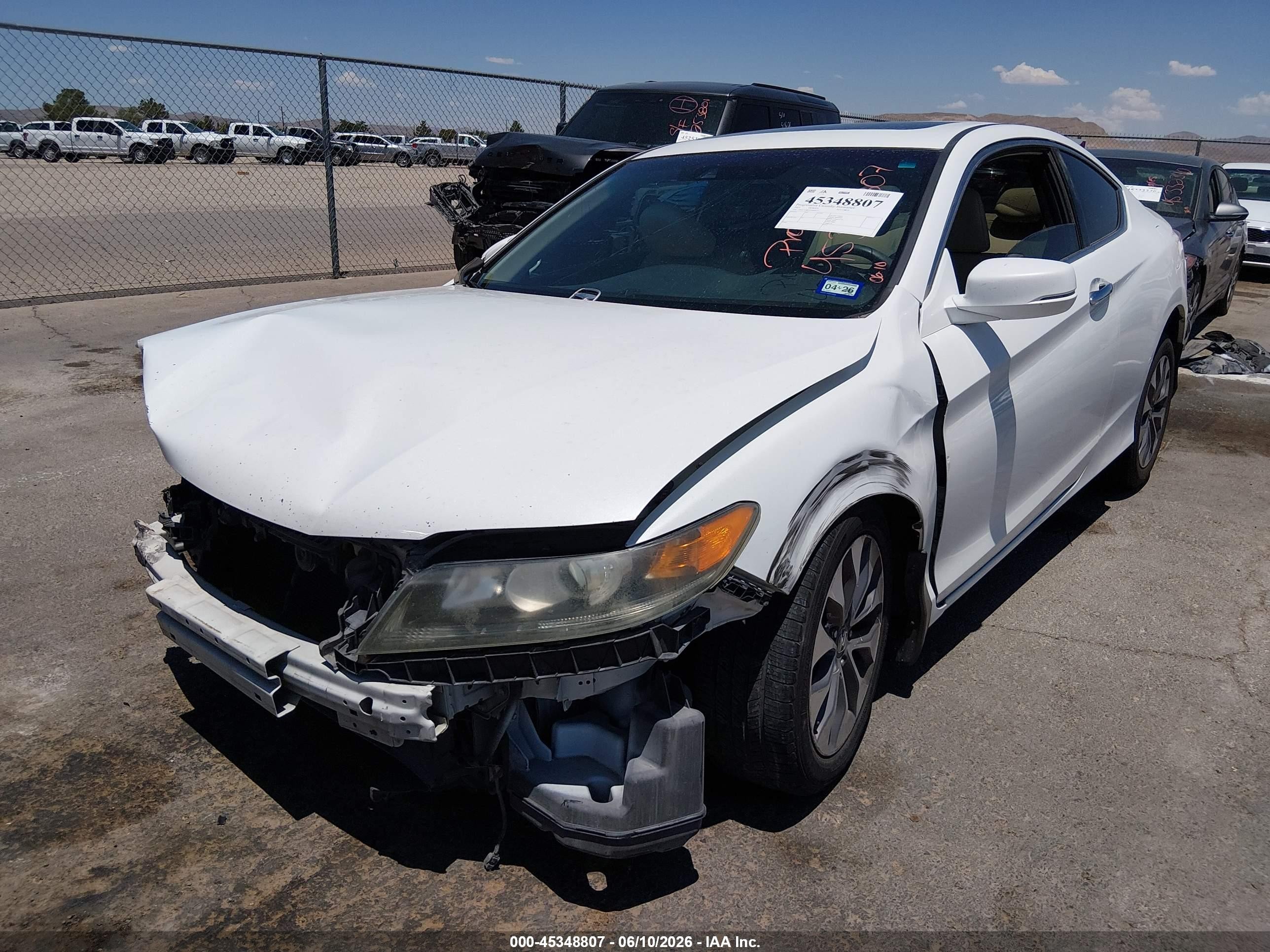 2013 Honda Accord Ex-l White vin: 1HGCT1B83DA005675