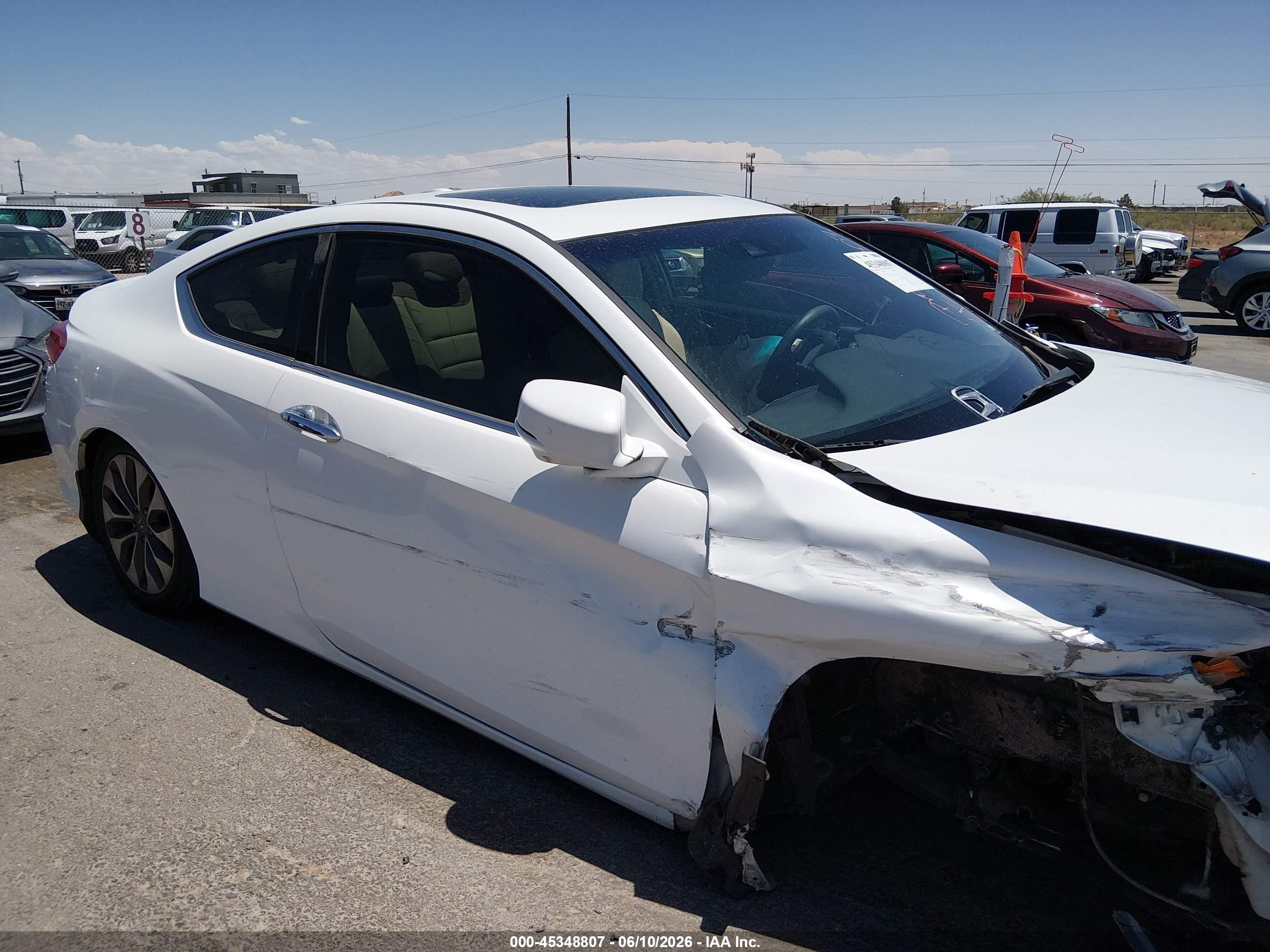 2013 Honda Accord Ex-l White vin: 1HGCT1B83DA005675