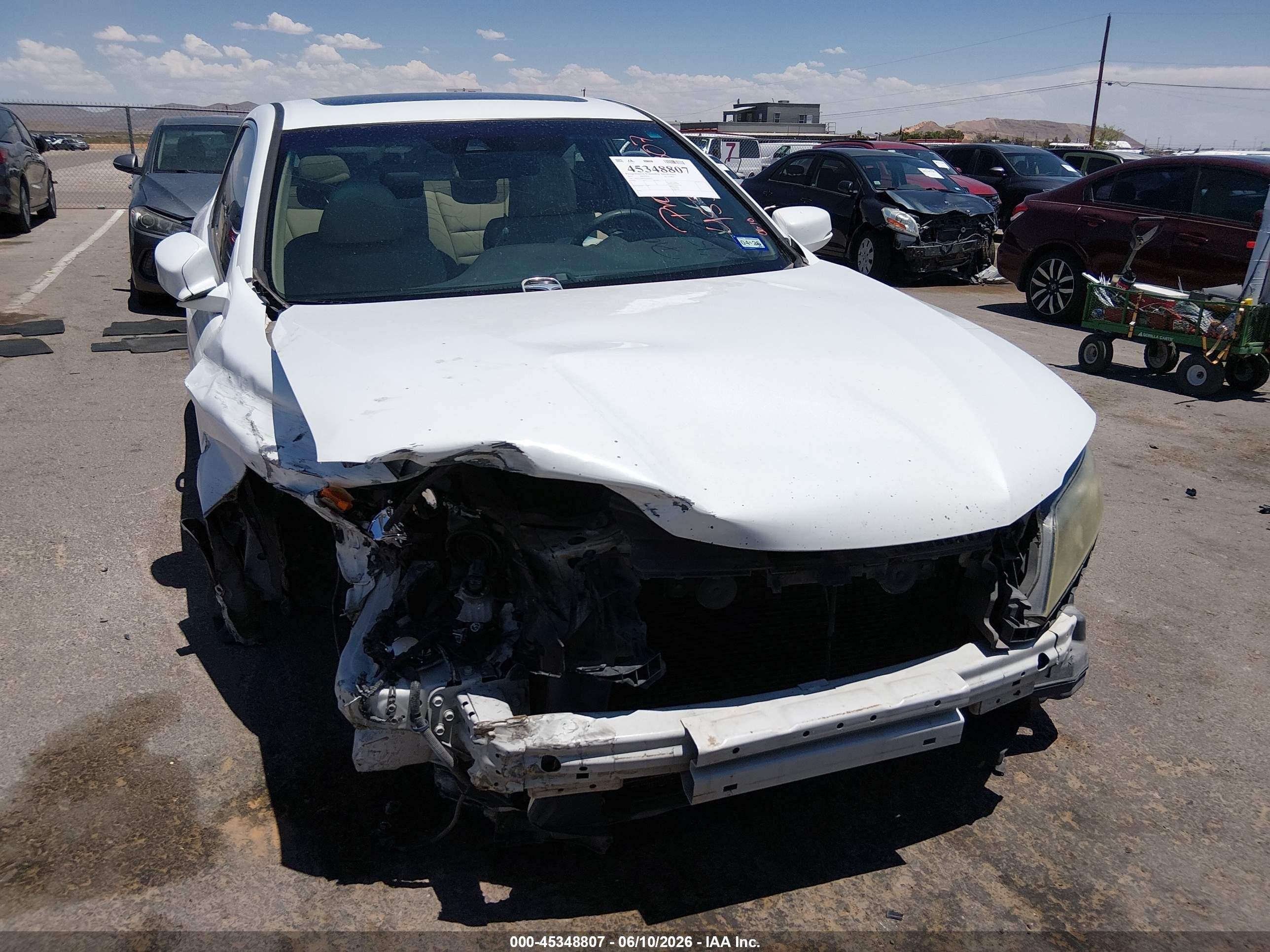 2013 Honda Accord Ex-l White vin: 1HGCT1B83DA005675