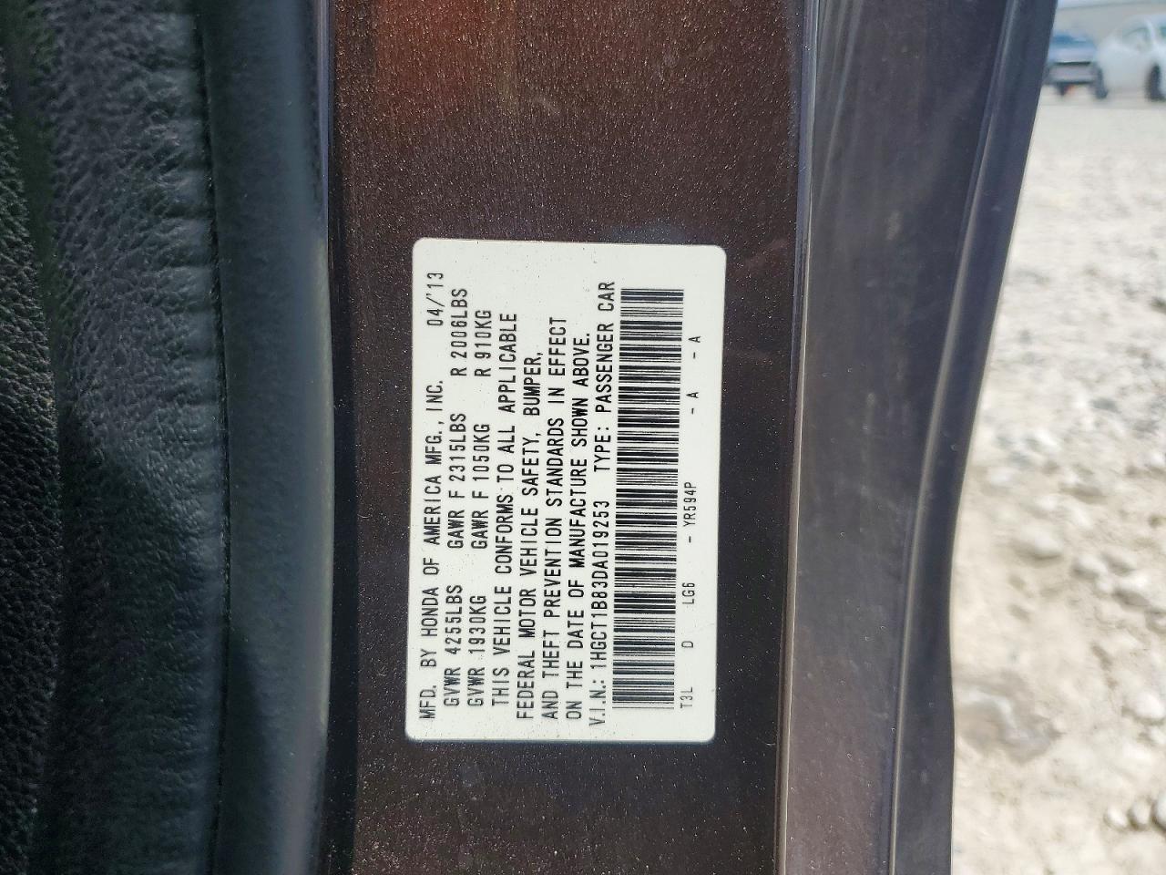 2013 Honda Accord Exl Brown vin: 1HGCT1B83DA019253