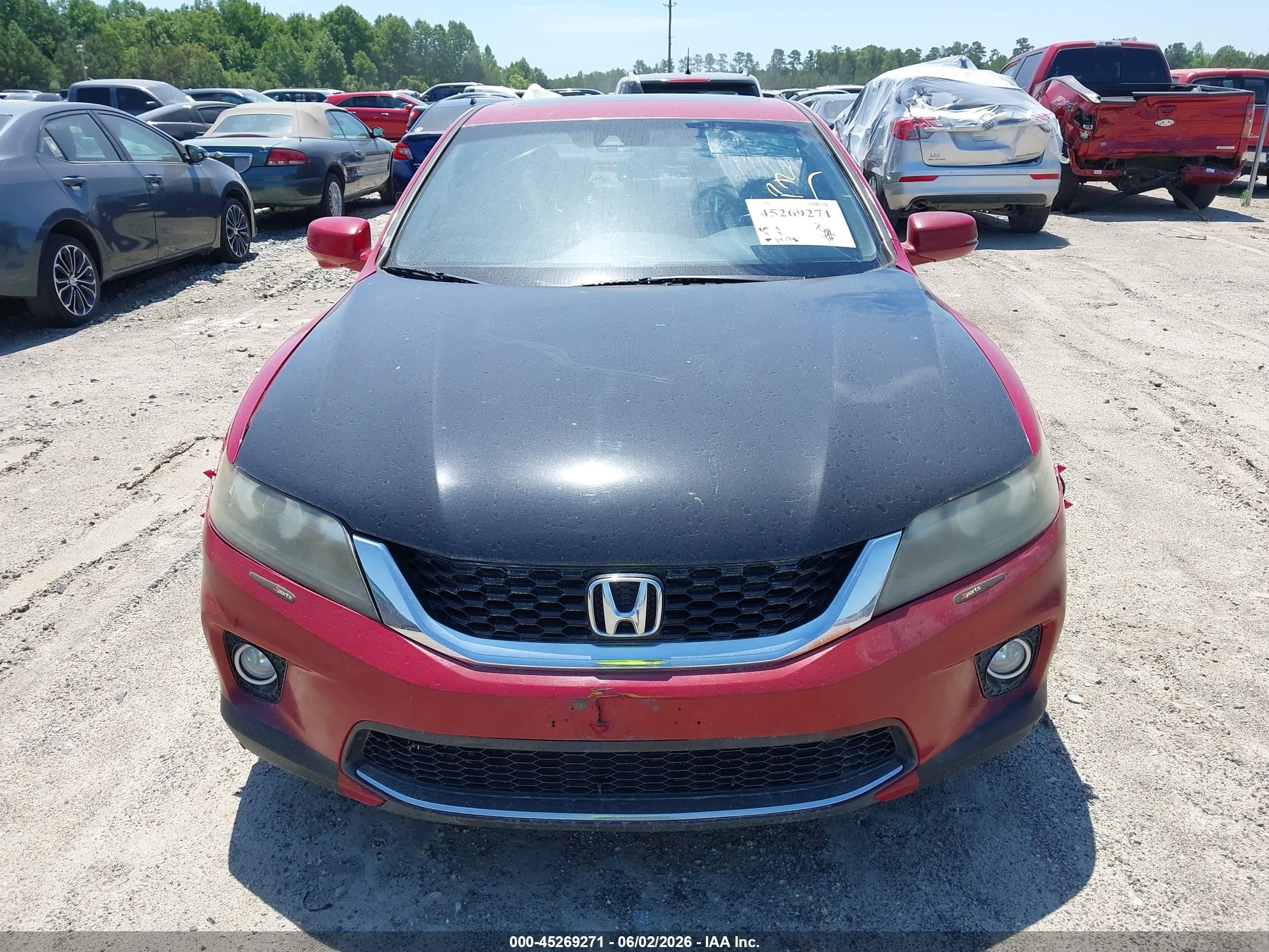 2013 Honda Accord Ex-l Red vin: 1HGCT1B83DA023853
