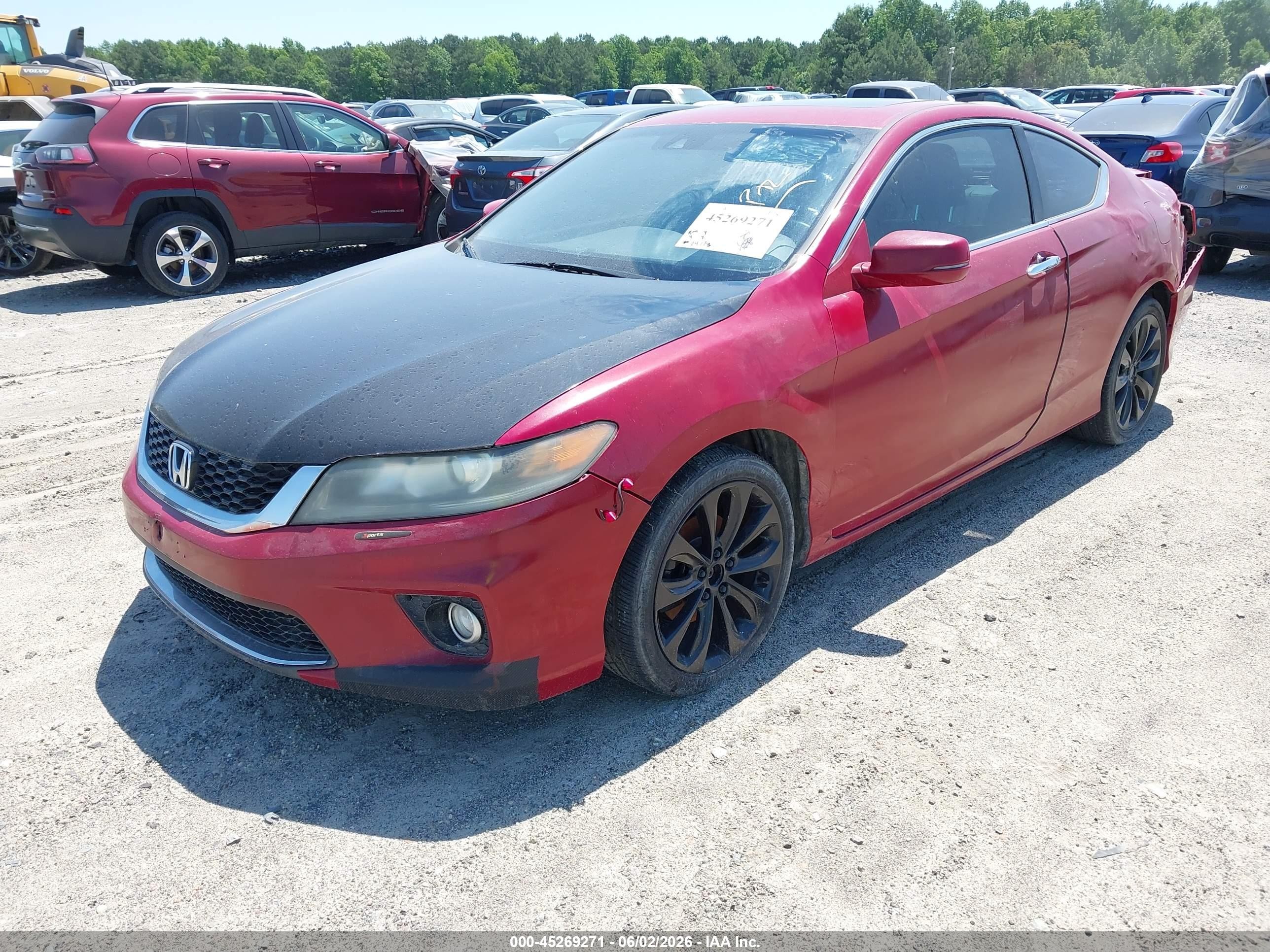 2013 Honda Accord Ex-l Red vin: 1HGCT1B83DA023853
