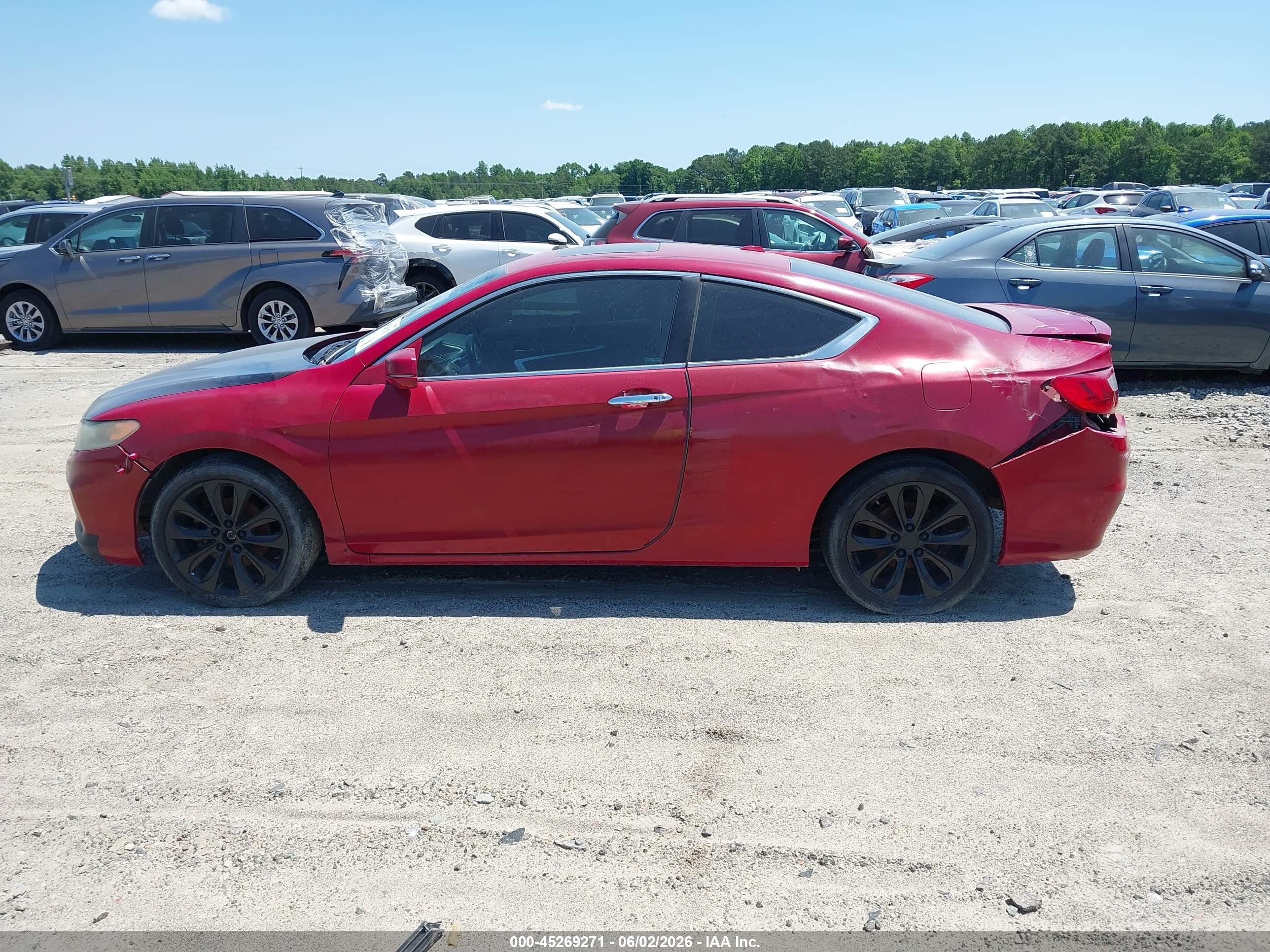 2013 Honda Accord Ex-l Red vin: 1HGCT1B83DA023853
