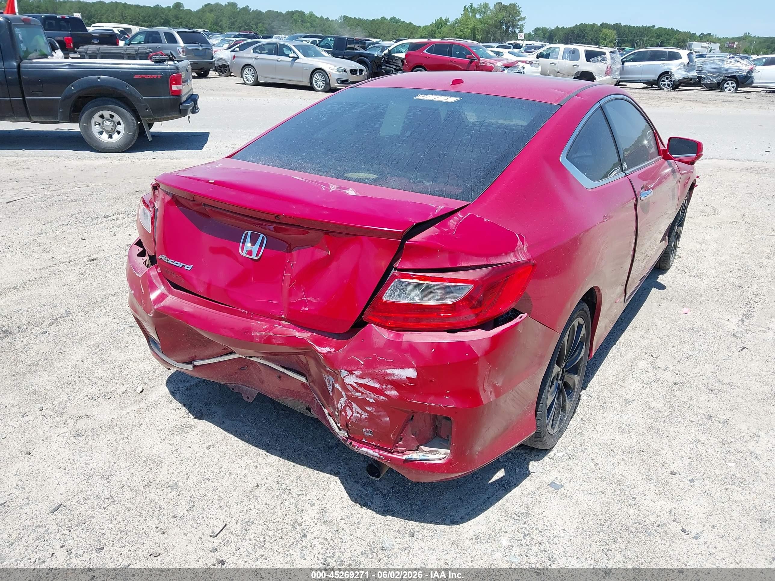 2013 Honda Accord Ex-l Red vin: 1HGCT1B83DA023853