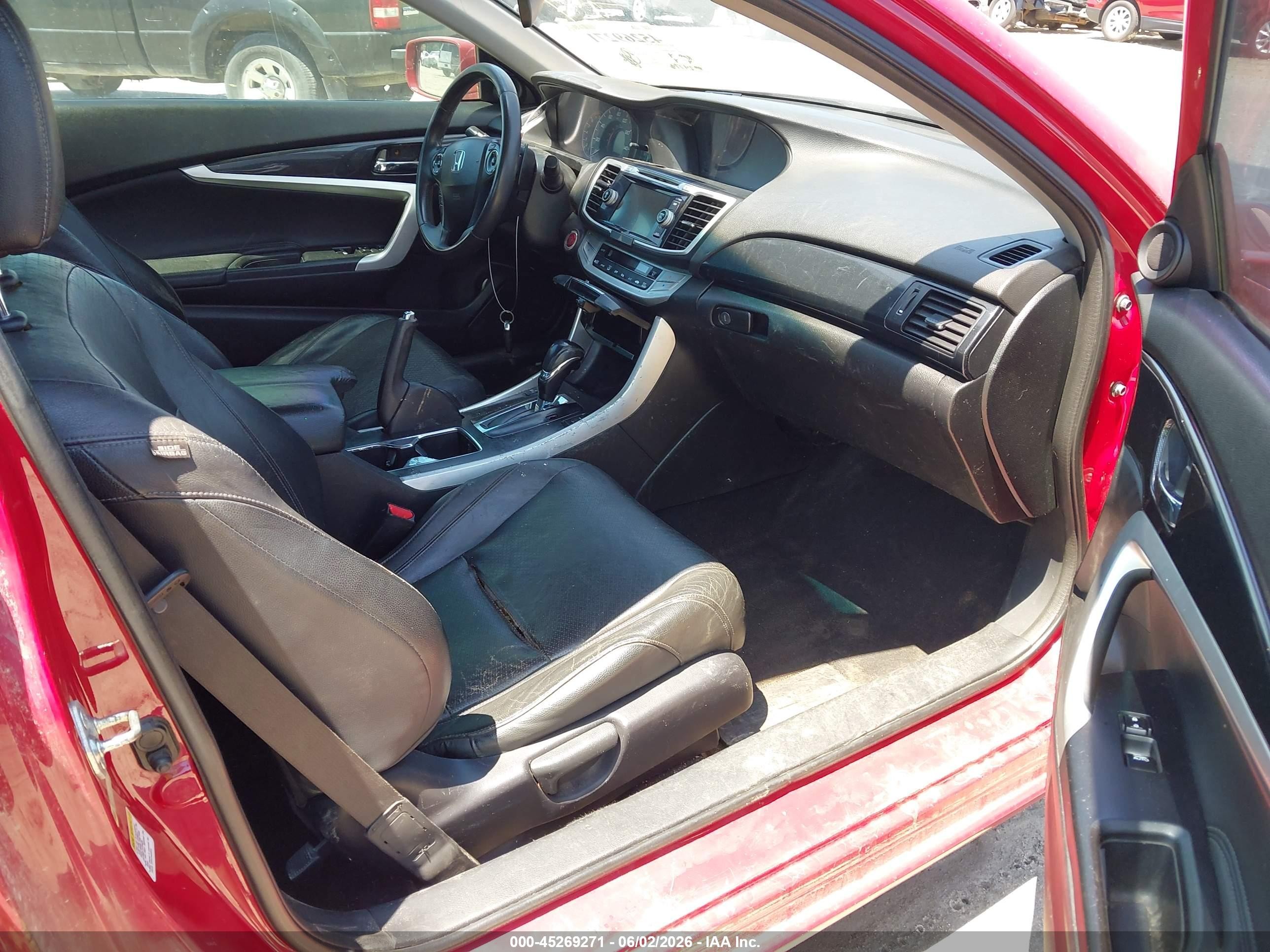 2013 Honda Accord Ex-l Red vin: 1HGCT1B83DA023853