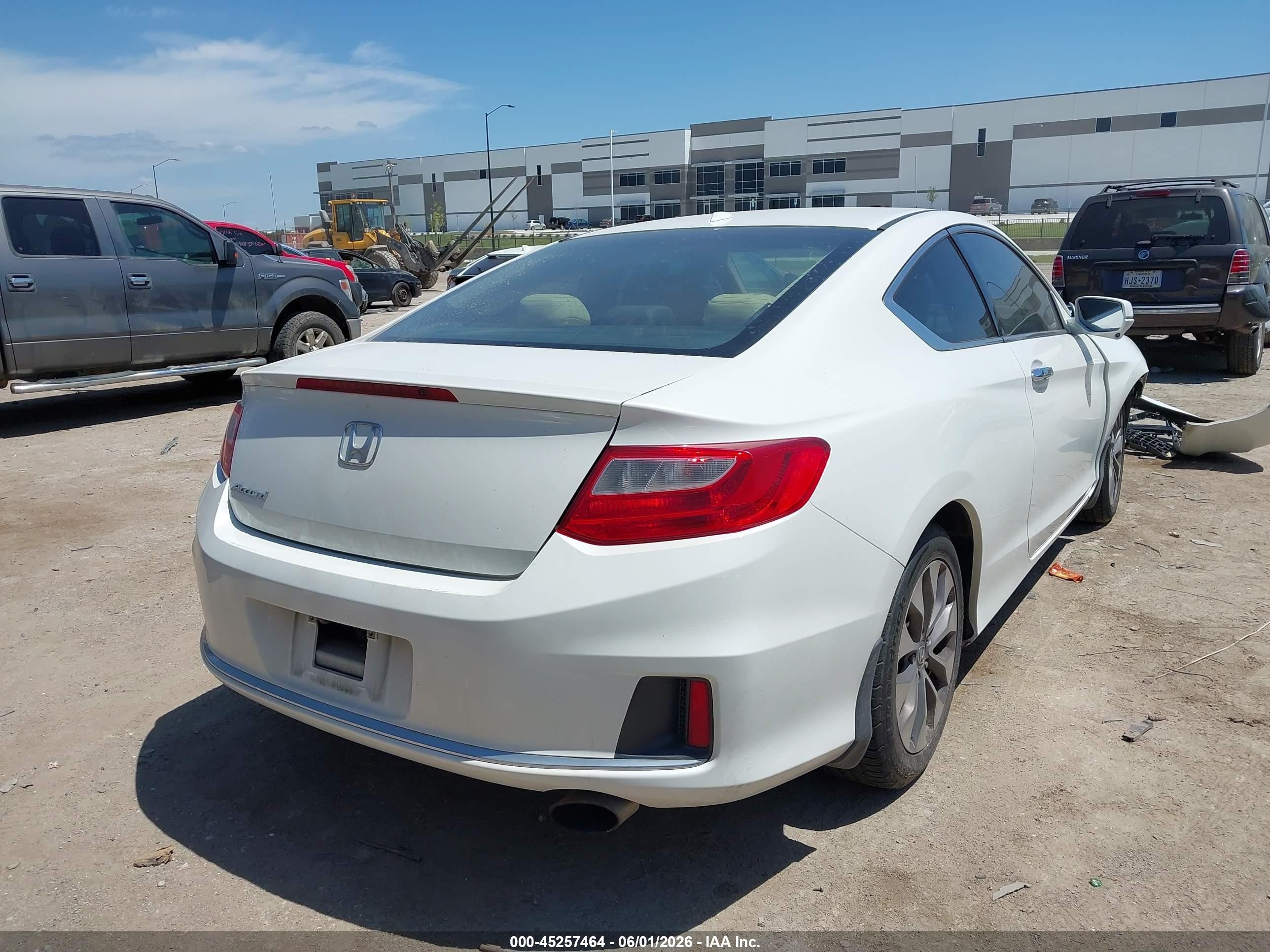2014 Honda Accord Ex-l White vin: 1HGCT1B83EA002678